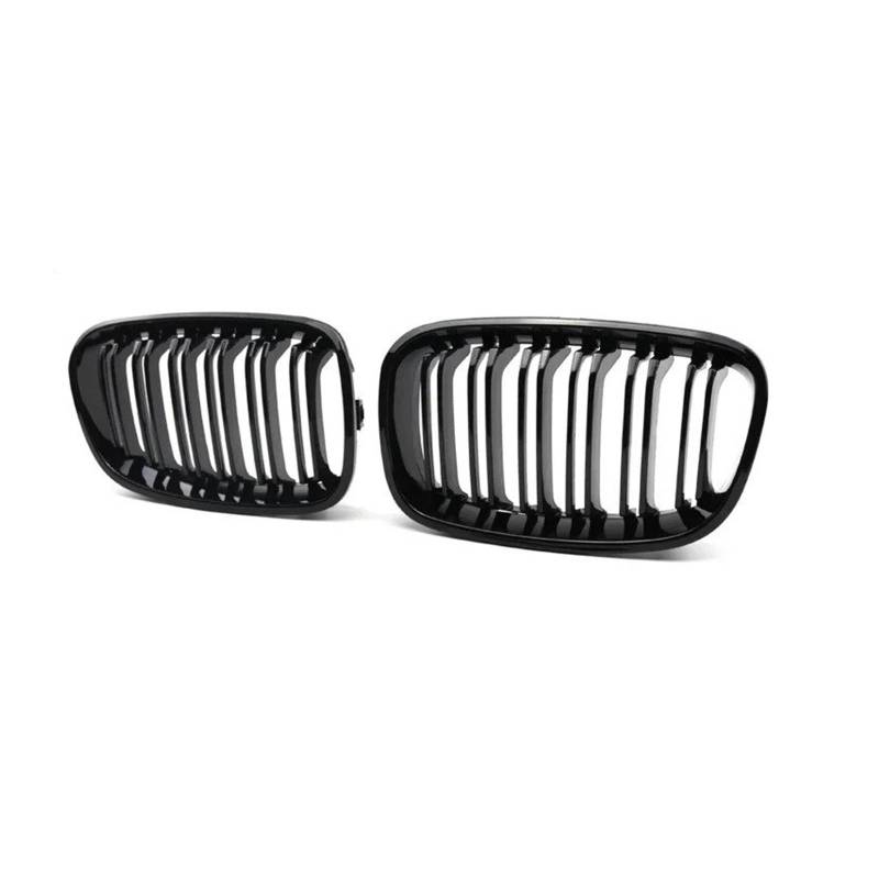 Front Kühlergrille Auto Front Stoßstange Niere Grille Racing Grills Für 1 Serie Für F20 Für F21 2011 2012 2013 2014 Doppel Lamellen Glanz Schwarz Gitter Auto Front Gitter von Drkxdt