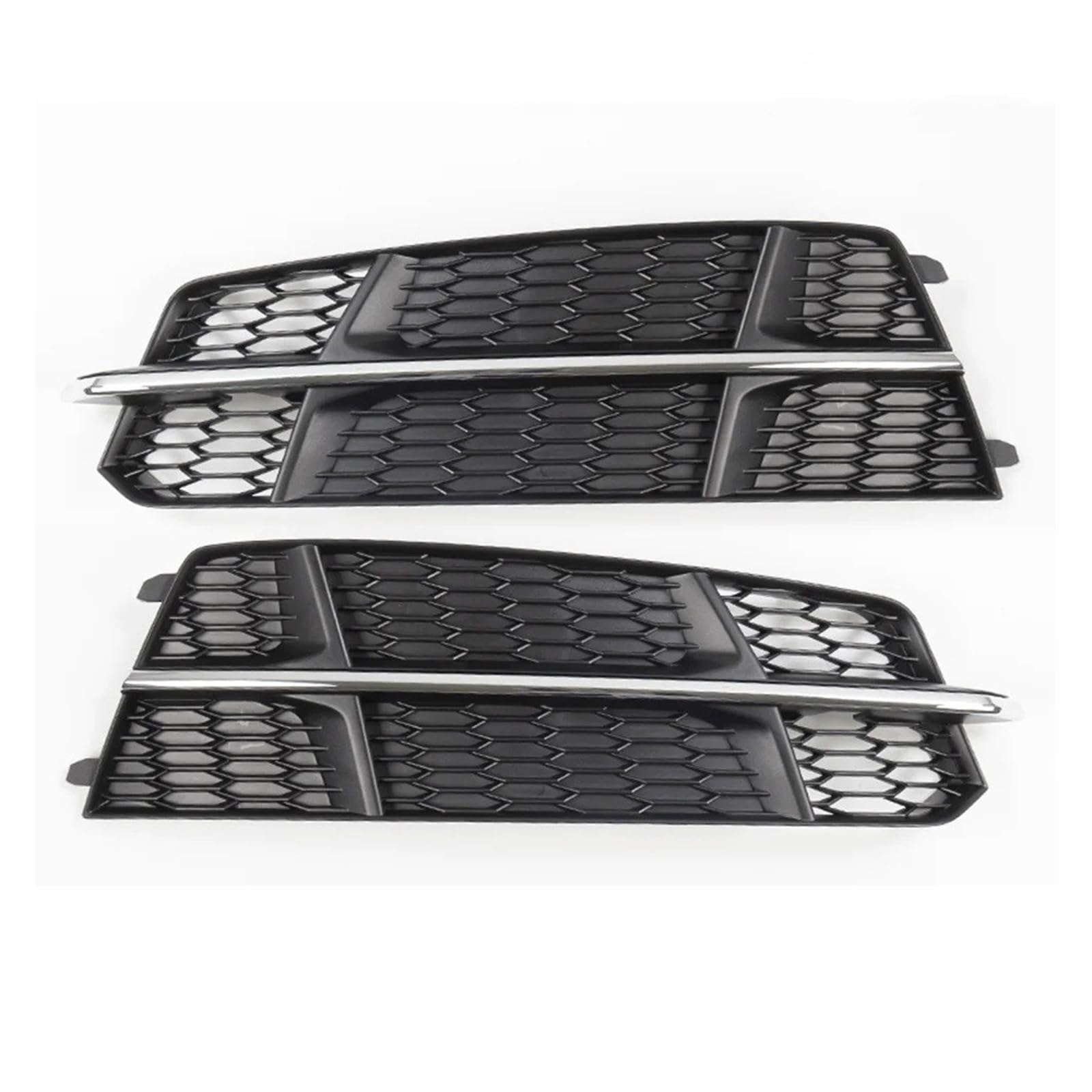 Front Kühlergrille Auto Frontgrill Honeycomb Grille Abdeckung Mesh Grill Für A6 Für C7 Für A6L Für S-Linie 2015 2016 2017 2018 Nebel Licht Kühlergrill Abdeckung Auto Front Gitter(Chrom) von Drkxdt