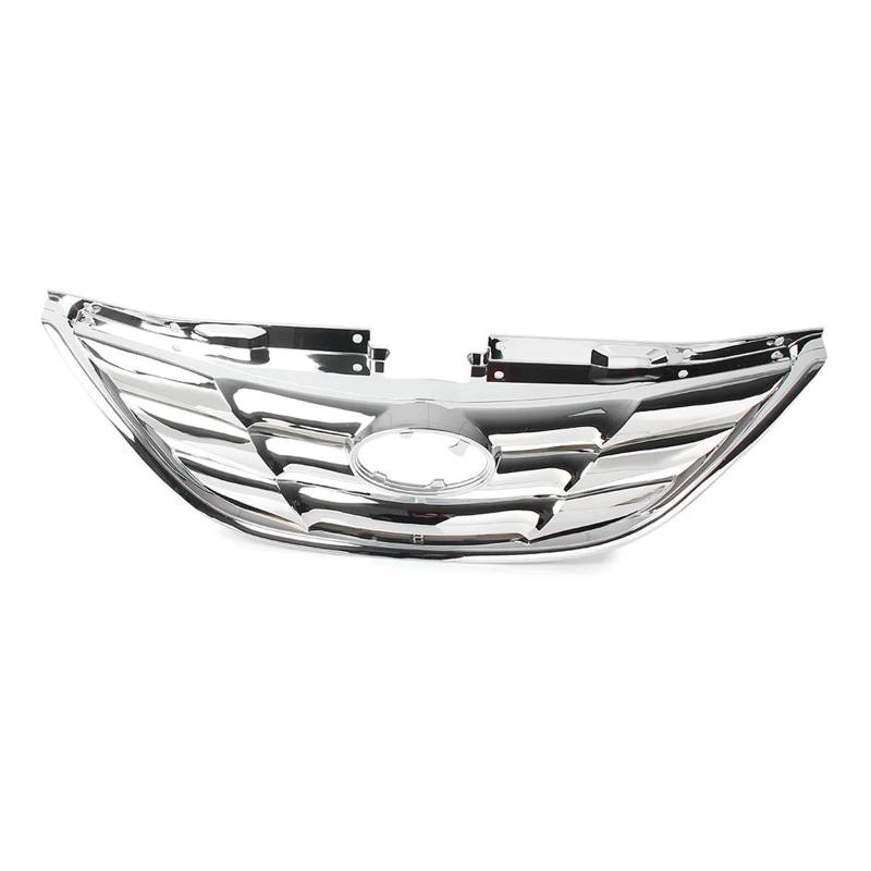 Front Kühlergrille Auto-Frontgrill Horizontaler Oberer Grill Für Hyundai Für Sonata 2011 2012 2013 Chrom-ABS-Kunststoff Auto Front Gitter von Drkxdt