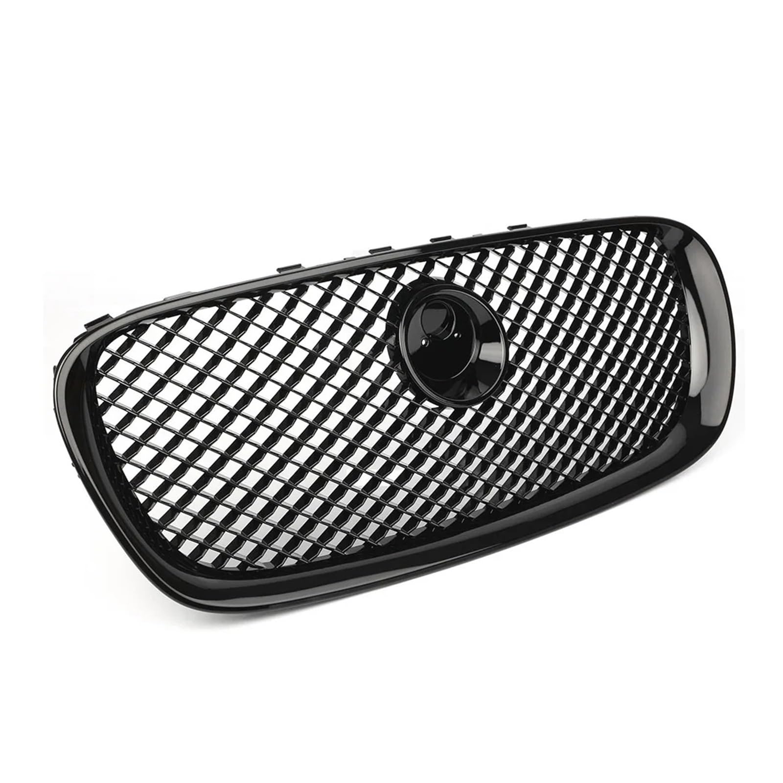 Front Kühlergrille Auto Frontschürze Kühlergrill Oberen Mesh Grill Für Jaguar Für X250 Für XF Für XFR Für XFRS 2008-2011 Racing Kühlergrill Abdeckung Auto Front Gitter(Schwarz) von Drkxdt