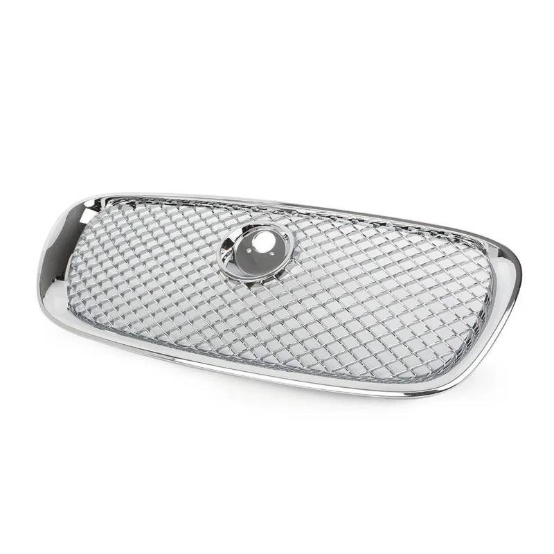 Front Kühlergrille Auto Frontschürze Kühlergrill Oberen Mesh Grill Für Jaguar Für X250 Für XF Für XFR Für XFRS 2008-2011 Racing Kühlergrill Abdeckung Auto Front Gitter(Silber) von Drkxdt