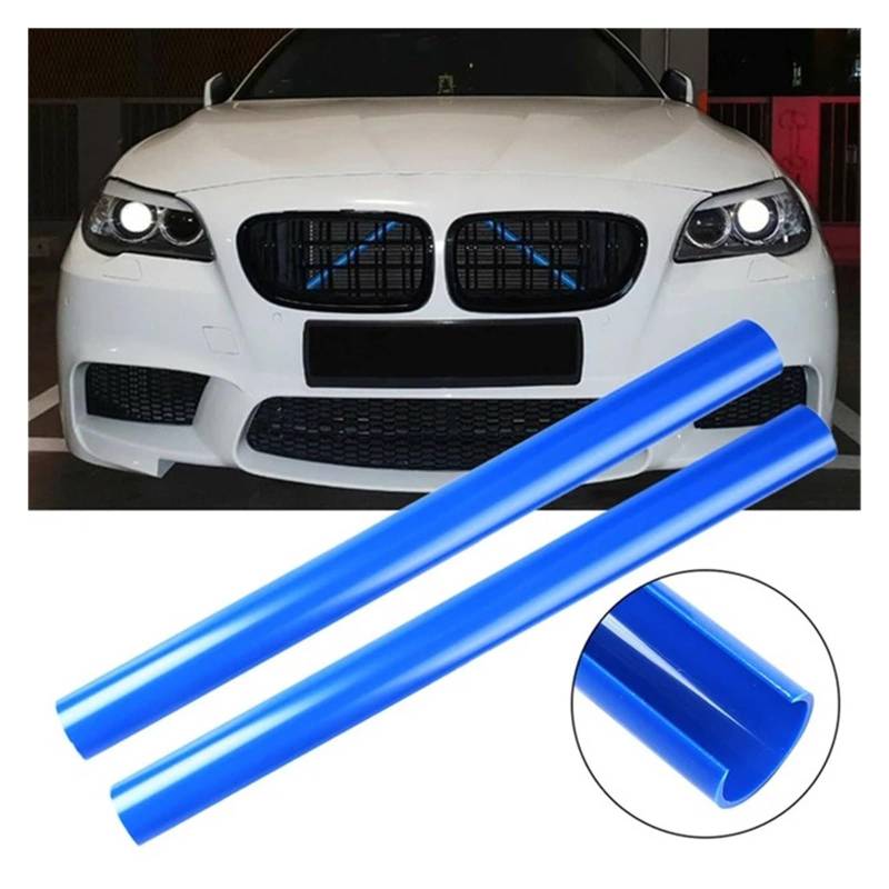 Front Kühlergrille Auto Grill Bar Front Grille Trim Streifen Abdeckung Rahmen Aufkleber Für F30 Für F10 Für F20 Für F11 Für F31 Für F07 Für F32 Für F33 Für F34 Für F36 Auto Front Gitter(B-Blue) von Drkxdt