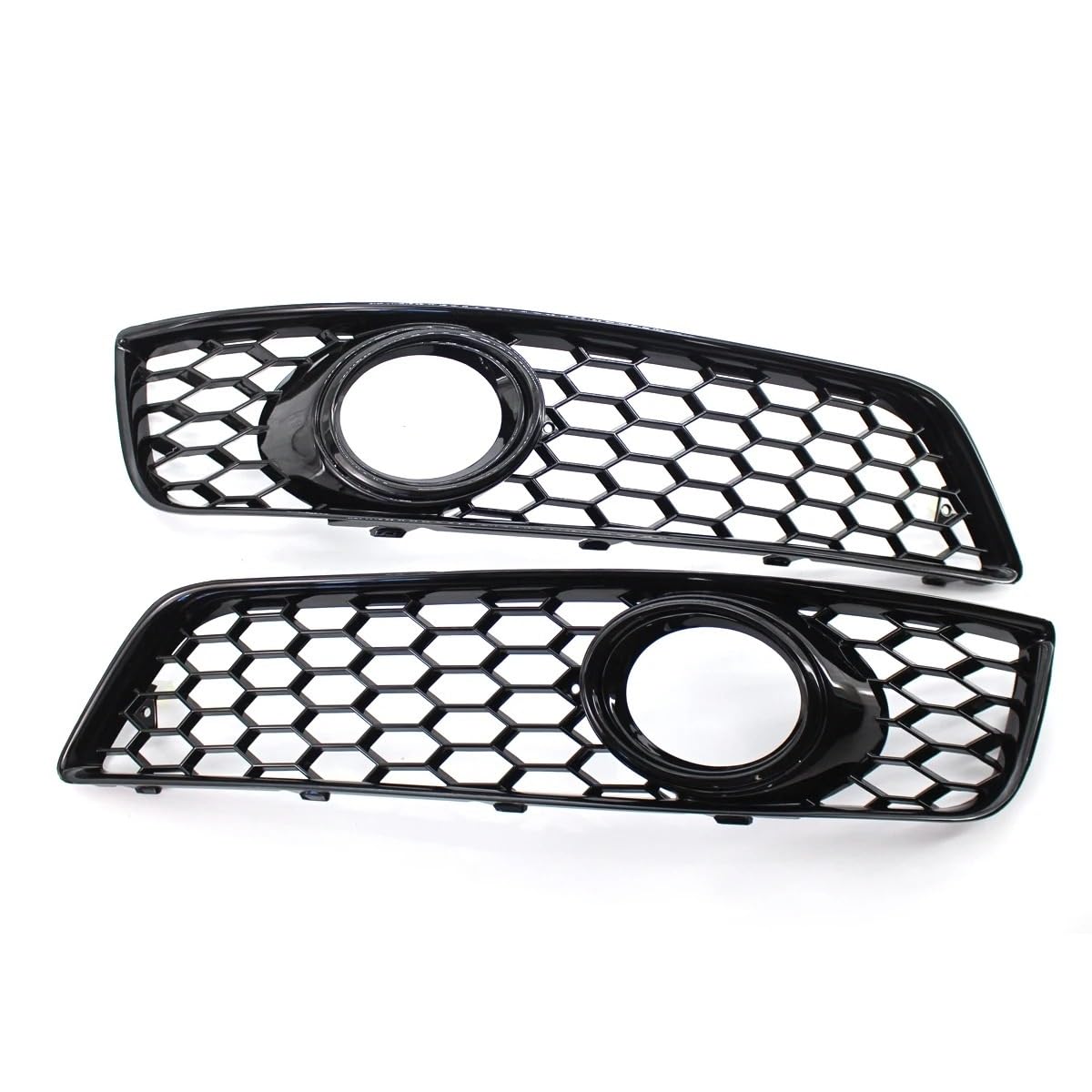 Front Kühlergrille Auto Nebel Licht Lünette Abdeckung Front Stoßstange Lampe Kühlergrill Mit Lampe Loch Mesh Stil Für A3 Für 8P 2009 2010 2011 2012 2013 Auto Front Gitter(Glossy Black) von Drkxdt