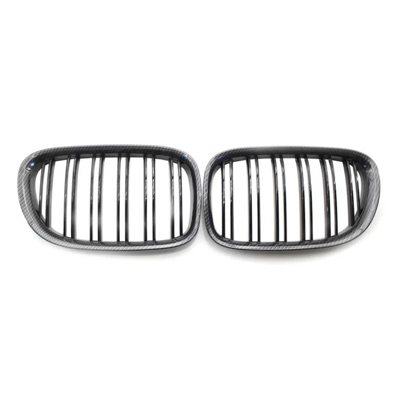 Front Kühlergrille Carbon Fiber Front Niere Grills Glänzend Schwarz Ersatz Für F01 Für F02 Für 7 Serie 2009 2010 2011 2012 2013 2014 2015 Auto Front Gitter(Kohlefaser) von Drkxdt