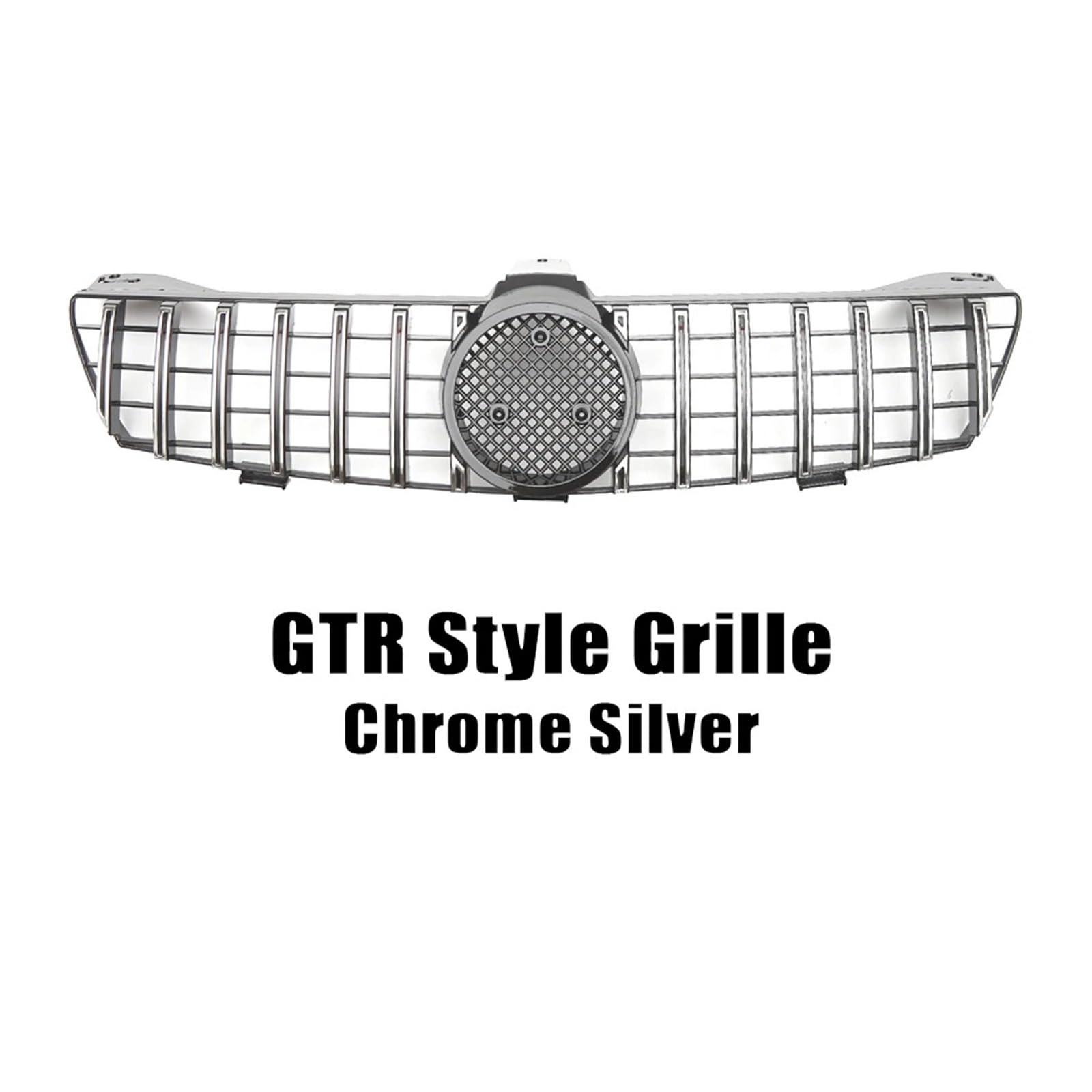 Front Kühlergrille Chrome Black Diamonds Style Frontstoßstangengrill Für Für Benz Für CLS-Klasse Für W219 Für CLS350 Für CLS500 2005 2006 2007 2008 Auto Front Gitter(GTR-Chrome Silver) von Drkxdt