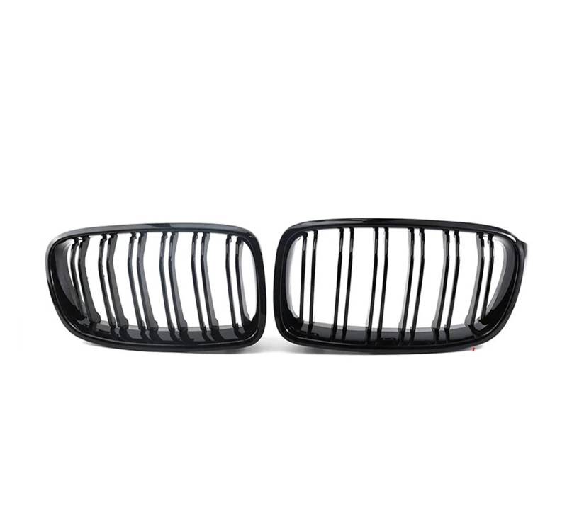 Front Kühlergrille Diamond Frontstoßstange Nierengrill Doppellamellen Racing Sport Grille Für 3er Serie Für F30 Für F31 Für F35 2011 2012 2013 2014-2019 Autozubehör Auto Front Gitter(Double Line Black von Drkxdt