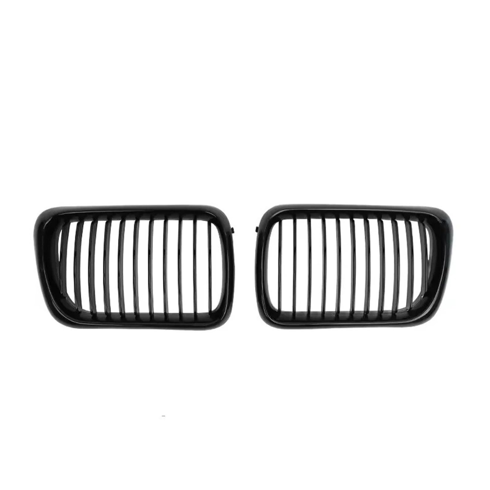 Front Kühlergrille Doppelte Linie Stil Auto Front Racing Kindey Gitter Für E36 Für LCI 1996 1997 1998 1999 Für M3 Glänzend Schwarz Dual Lamellen Obere Gitter Auto Front Gitter(Single-Glossy Black) von Drkxdt