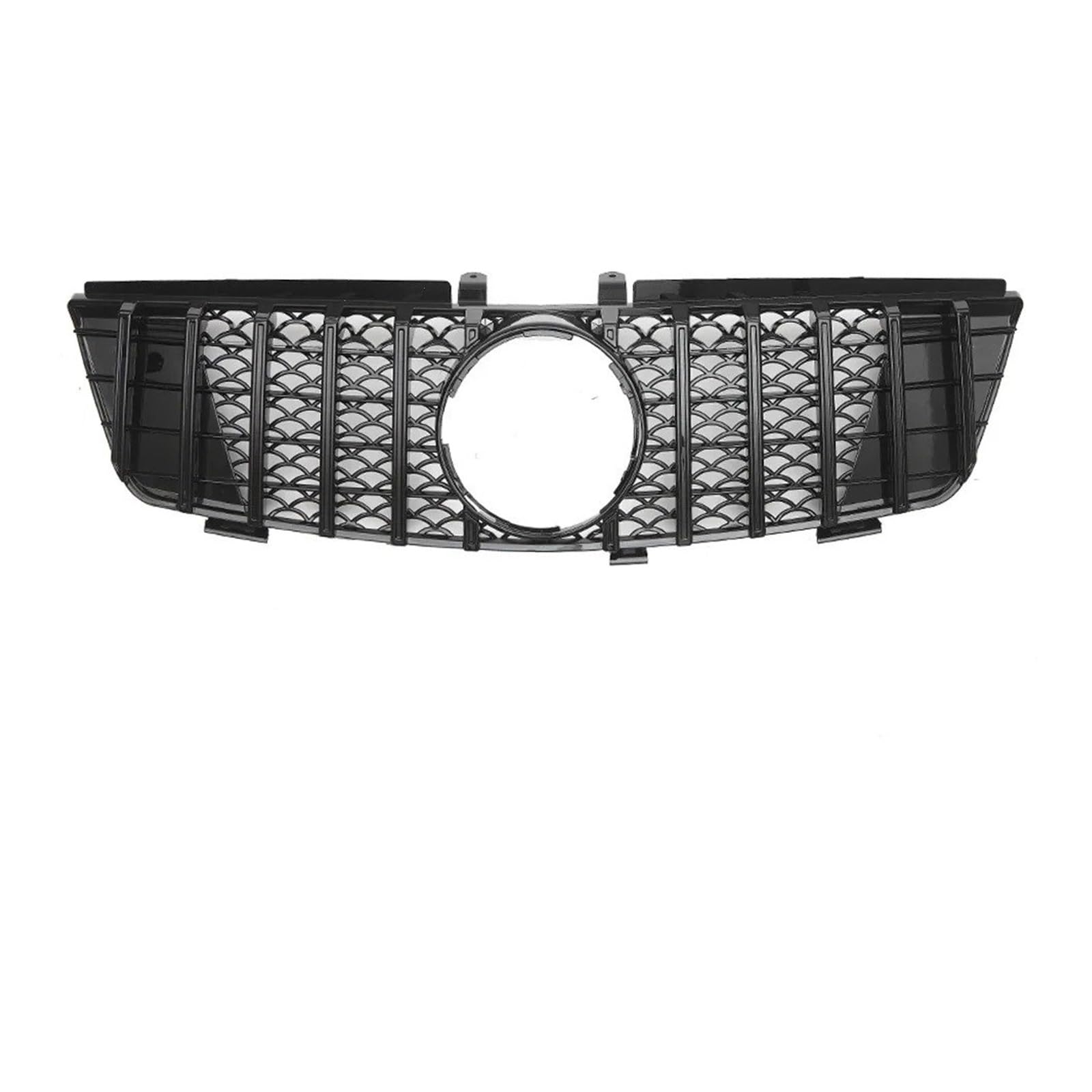 Front Kühlergrille Front Racing Grille Front Stoßstange Grille Für Für Benz Für ML-Klasse Für W164 2005 2006 2007 2008 Für ML320 Für ML350 Für ML500 Auto Front Gitter(GT-Chrome Black) von Drkxdt