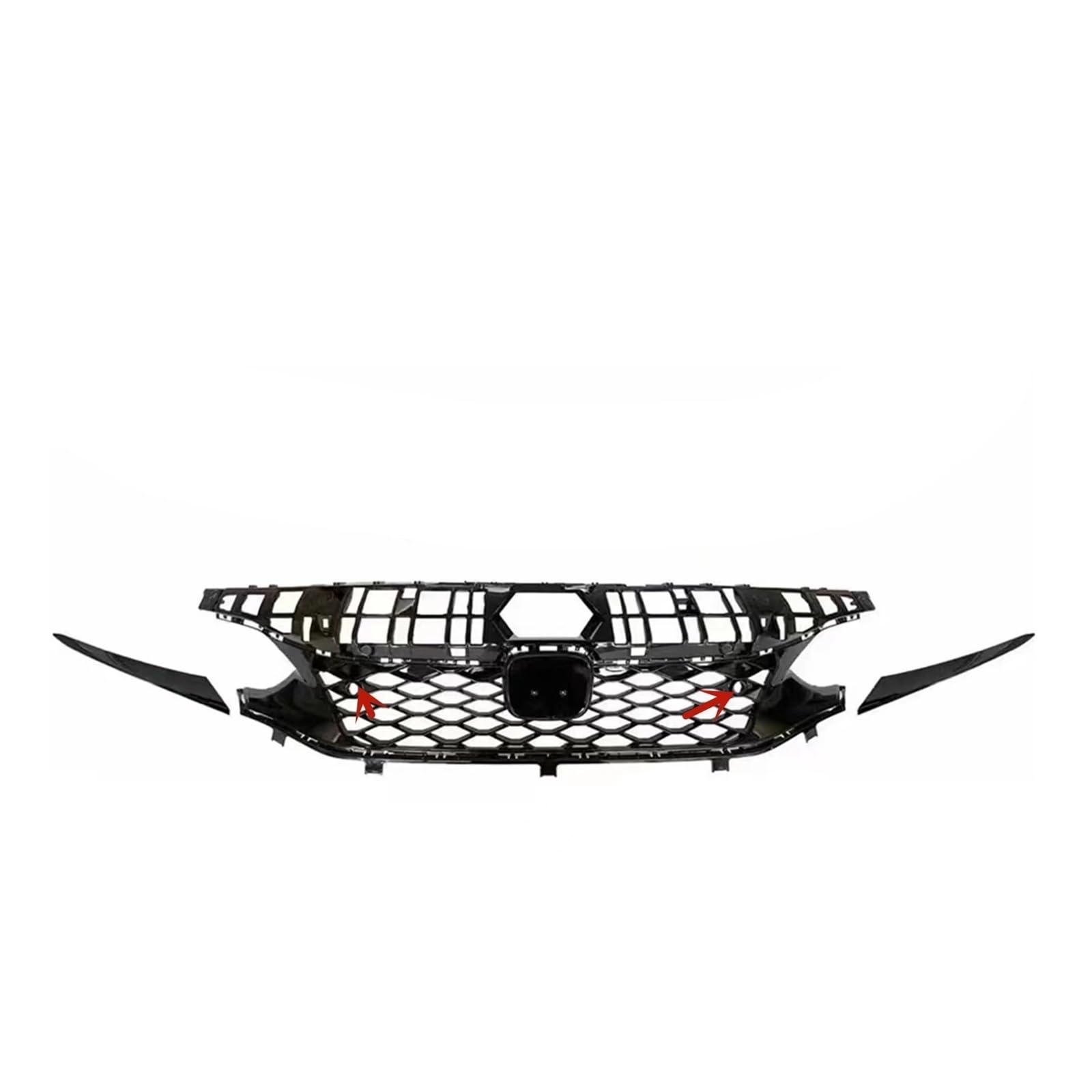 Front Kühlergrille Frontgrill Racing Grill Mesh Grid Obere Stoßstange Haube Abdeckung Trim Für Civic 11th Hatchback Nur 2022 2023 2024 Auto Front Gitter(with Sensor Hole) von Drkxdt