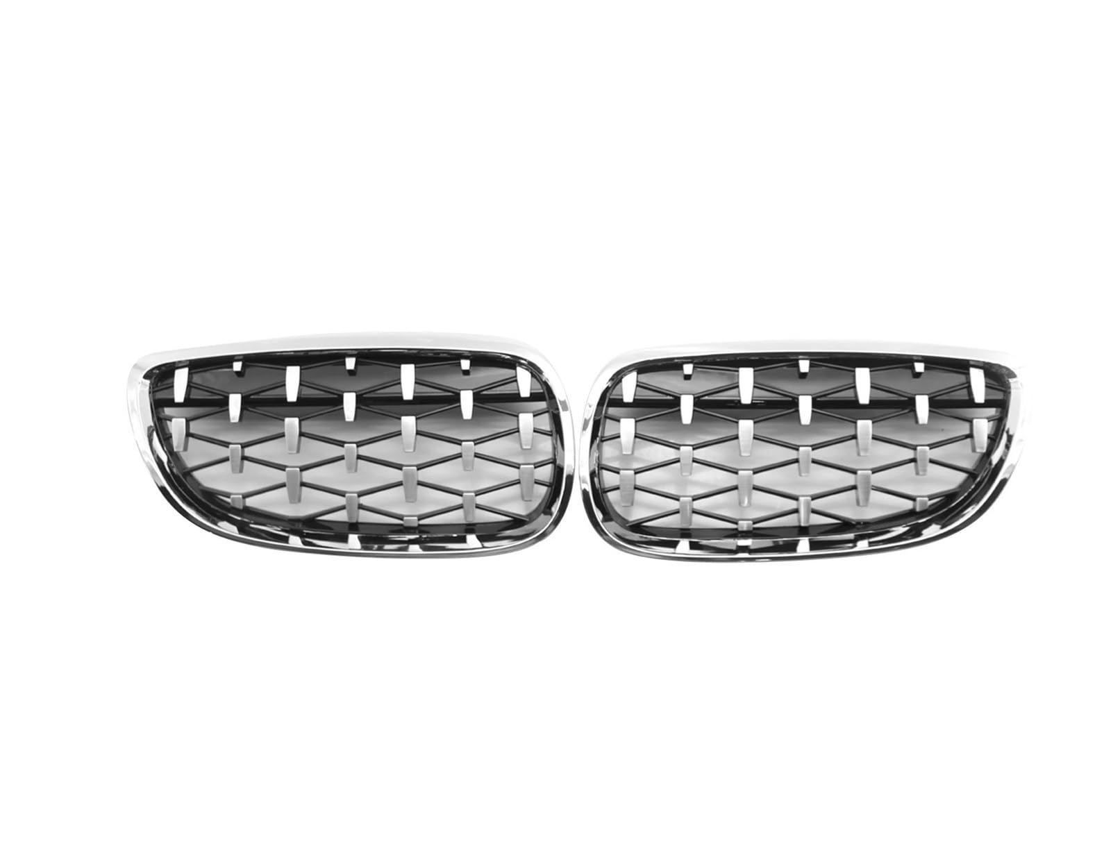 Front Kühlergrille Frontstoßstangengitter Glänzend Schwarzer Nierengrill Für E92 Für E93 51137157277 51137157278 Diamant-Nierengrill-Ersatz Auto Front Gitter(Electroplated) von Drkxdt