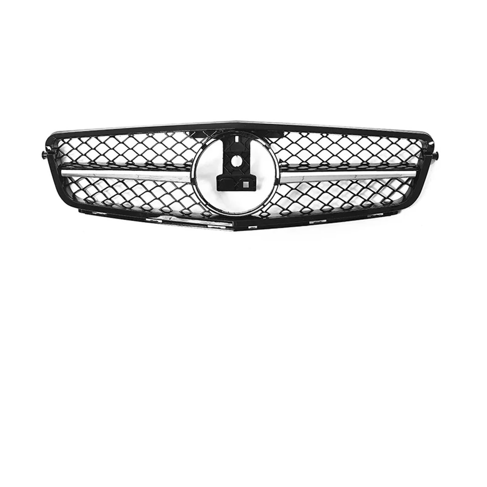 Front Kühlergrille Frontstoßstangengrill Für Benz Für C-Klasse Für W204 2008–2014 Für C180 Für C200 Für C250 Für C280 Für C350 Schwarzer Stil Auto Front Gitter(AMG-Chrome 1 Pin) von Drkxdt