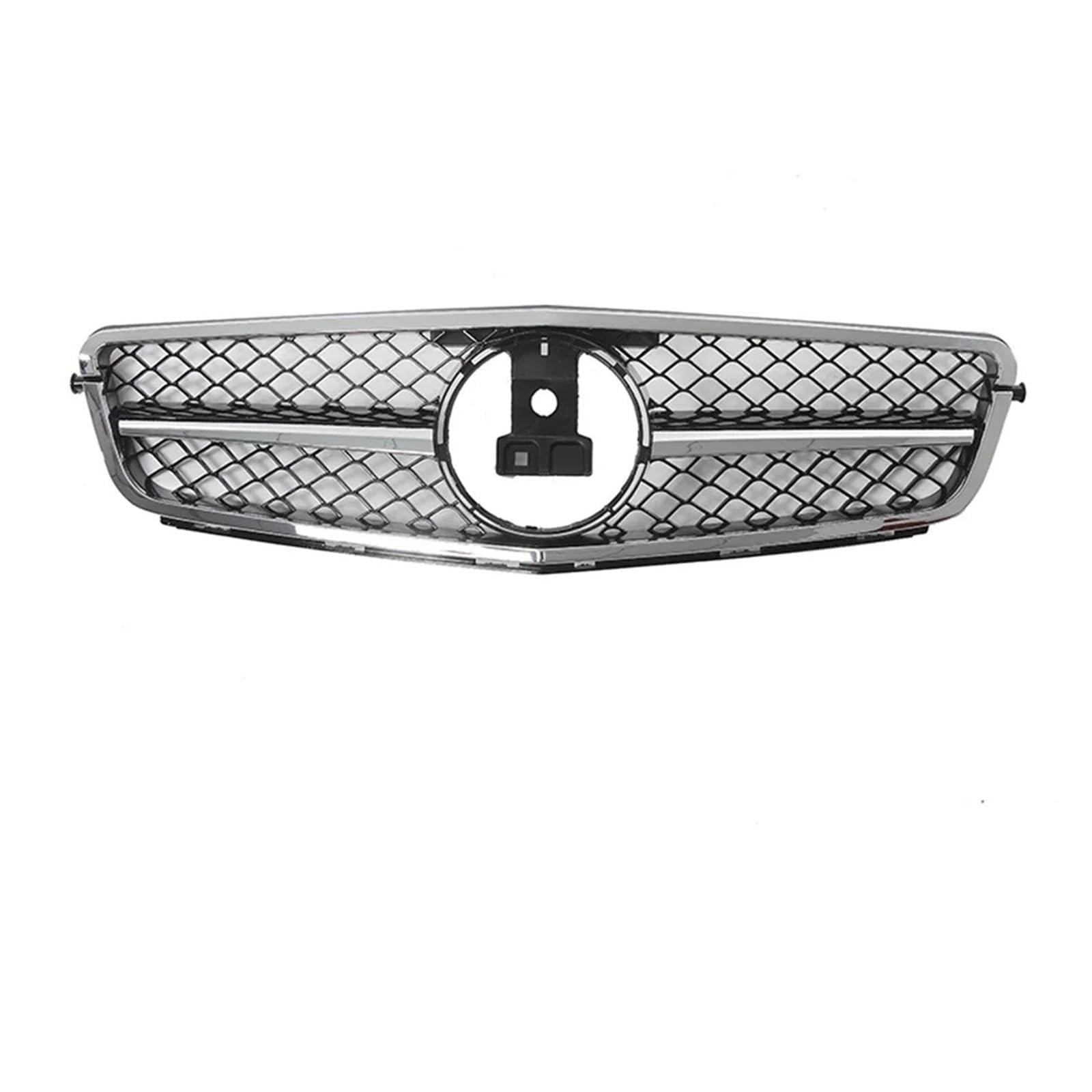 Front Kühlergrille Frontstoßstangengrill Für Für Benz Für C-Klasse Für W204 2008 2009 2010 2011 2012 2013 2014 Für W204 Für C180 Für C200 Für C250 Für C300 Auto Front Gitter(AMG-Chrome Black) von Drkxdt