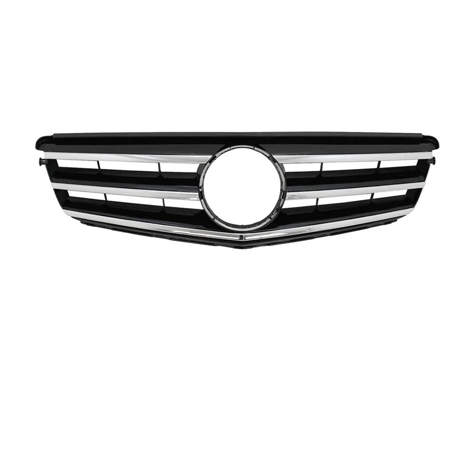 Front Kühlergrille Frontstoßstangengrill Für Für Benz Für C-Klasse Für W204 2008 2009 2010 2011 2012 2013 2014 Für W204 Für C180 Für C200 Für C250 Für C300 Auto Front Gitter(Sport-Chrome Black) von Drkxdt