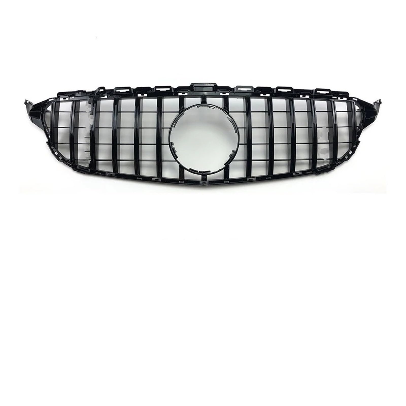 Front Kühlergrille Frontstoßstangengrill Für Für W205 Für S205 Für Benz Für C Für C205 Für C180 Für C200 Für C250 Für C300 Für C260 Oberer Ersatz Auto Front Gitter(14-18 Glossy Black) von Drkxdt