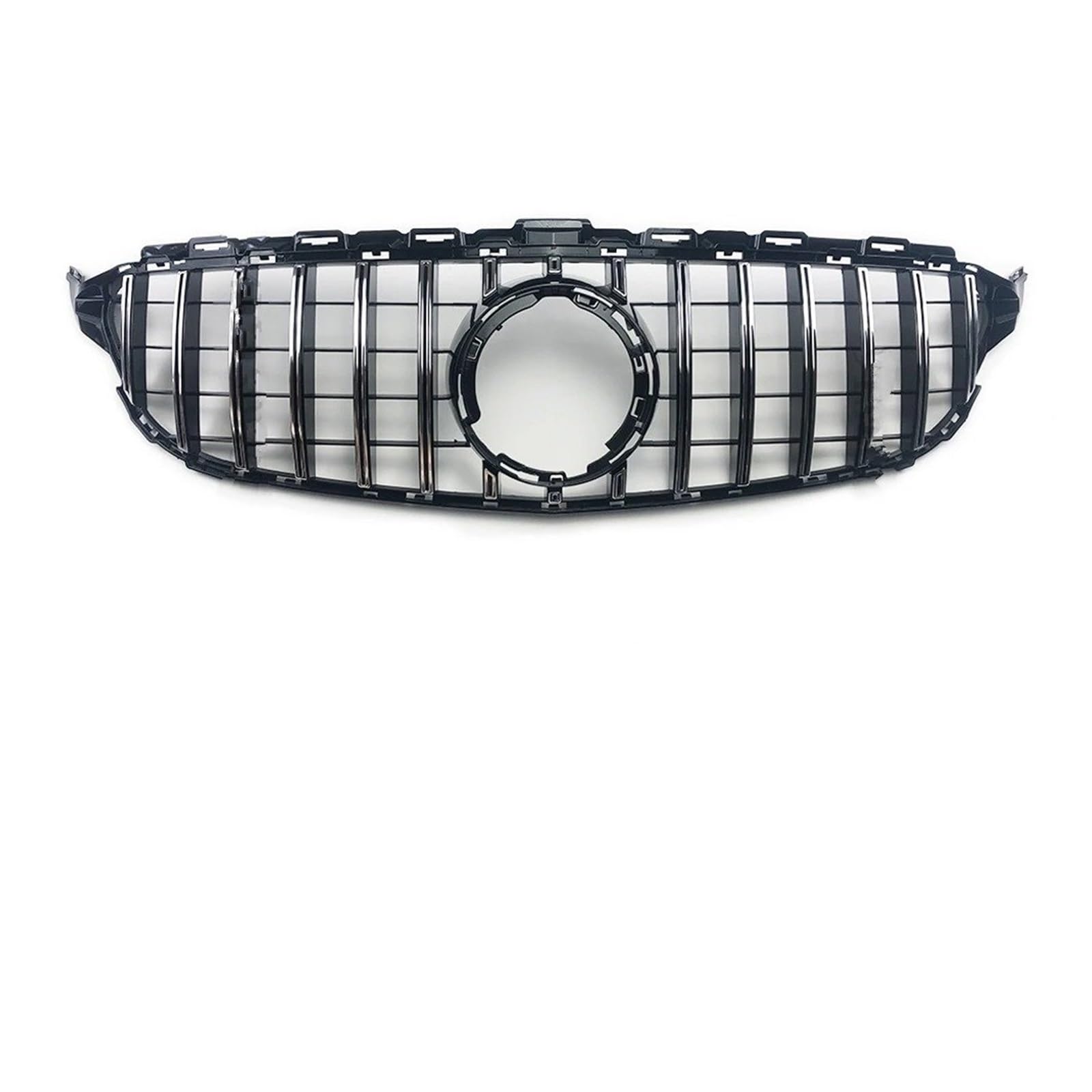 Front Kühlergrille Frontstoßstangengrill Für Für W205 Für S205 Für Benz Für C Für C205 Für C180 Für C200 Für C250 Für C300 Für C260 Oberer Ersatz Auto Front Gitter(19-21 Chrome Silvery) von Drkxdt