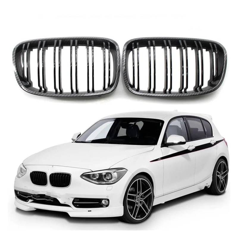 Front Kühlergrille Für 1-Serie Für F20 Für F21 Für 125i Für 118i Für 116I Für 125B 2010 2011 2012 2013 2014 Front Stoßstange Niere Grille Haube Grills Auto Front Gitter(Gloss Black) von Drkxdt