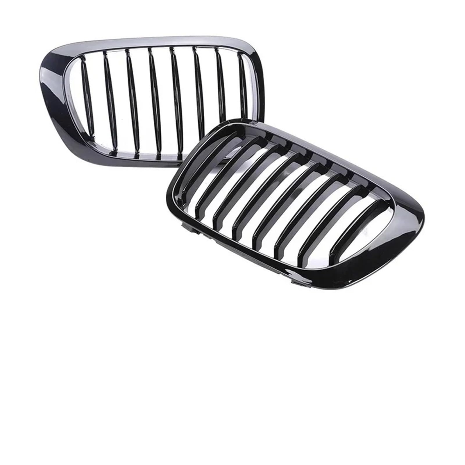 Front Kühlergrille Für 3-Serie Für E46 1998 1999 2000 2001 Grill Auto Vorderen Stoßstange Grille 2/4 Tür Glänzend Schwarz Nieren Haube Racing Grills Ersatz Auto Front Gitter(2 Single Gloss Black) von Drkxdt