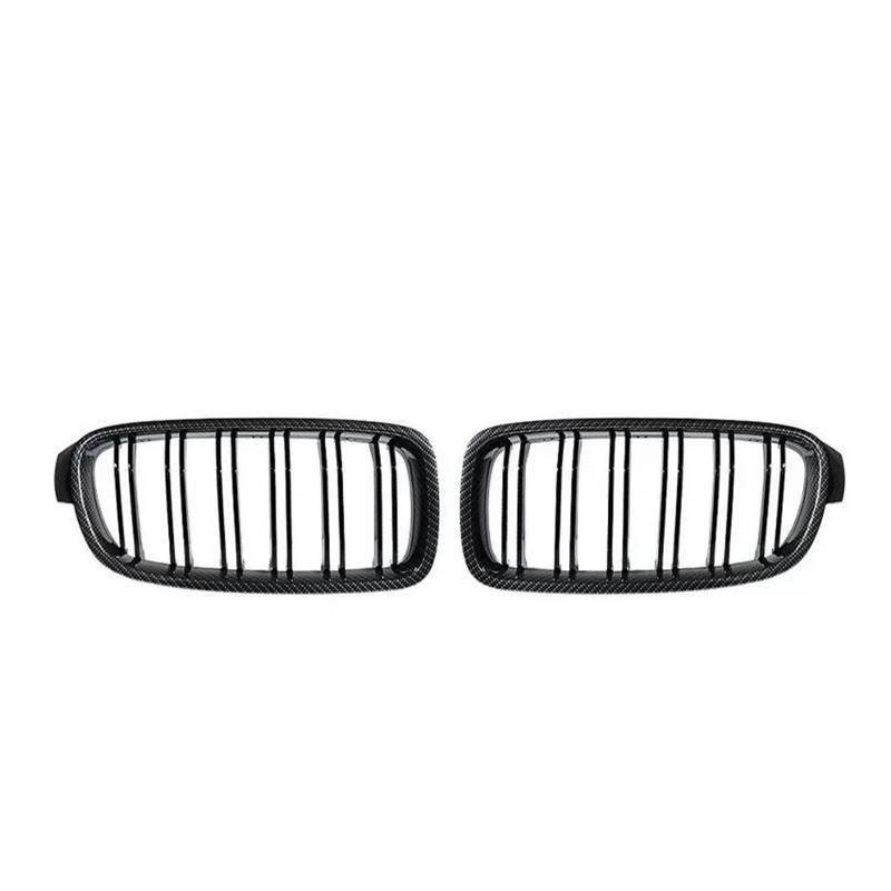 Front Kühlergrille Für 3 Serie Für F30 Grill 2012 2013 2014 2015-2019 Zubehör Für F31 Front Grillz Schwarz Carbon Faser Nieren Grille Für 320i Für 325i 328 Auto Front Gitter(Carbon Look) von Drkxdt