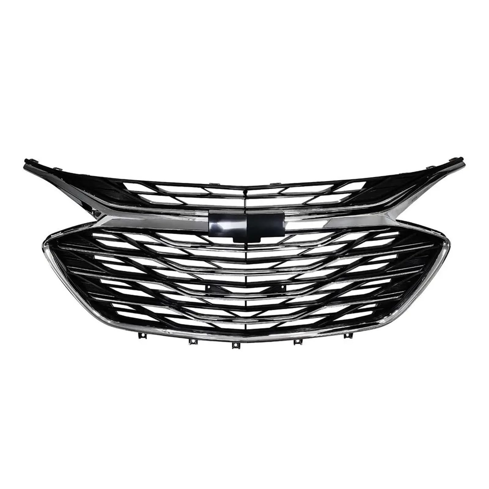 Front Kühlergrille Für Chevrolet Für Malibu 2019 2020 2021 2022 2023 Frontschürze Oberen Unteren Grill Grille Chrom Lufteinlass Grille Auto Zubehör Auto Front Gitter(Silvery) von Drkxdt