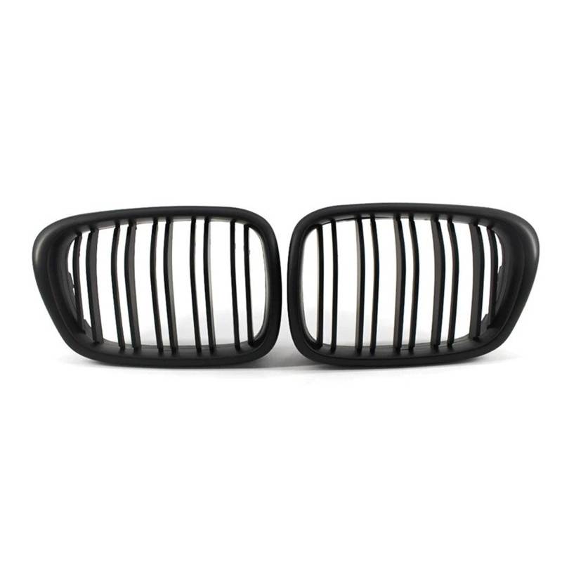 Front Kühlergrille Für E39 Für 5 Serie 525 528 Glanz Schwarz Kühlergrill Auto Front Hood Grill Nieren Gitter Racing Grill 1999 2000 2001 2002 2003 Zubehör Auto Front Gitter(Matt-schwarz) von Drkxdt