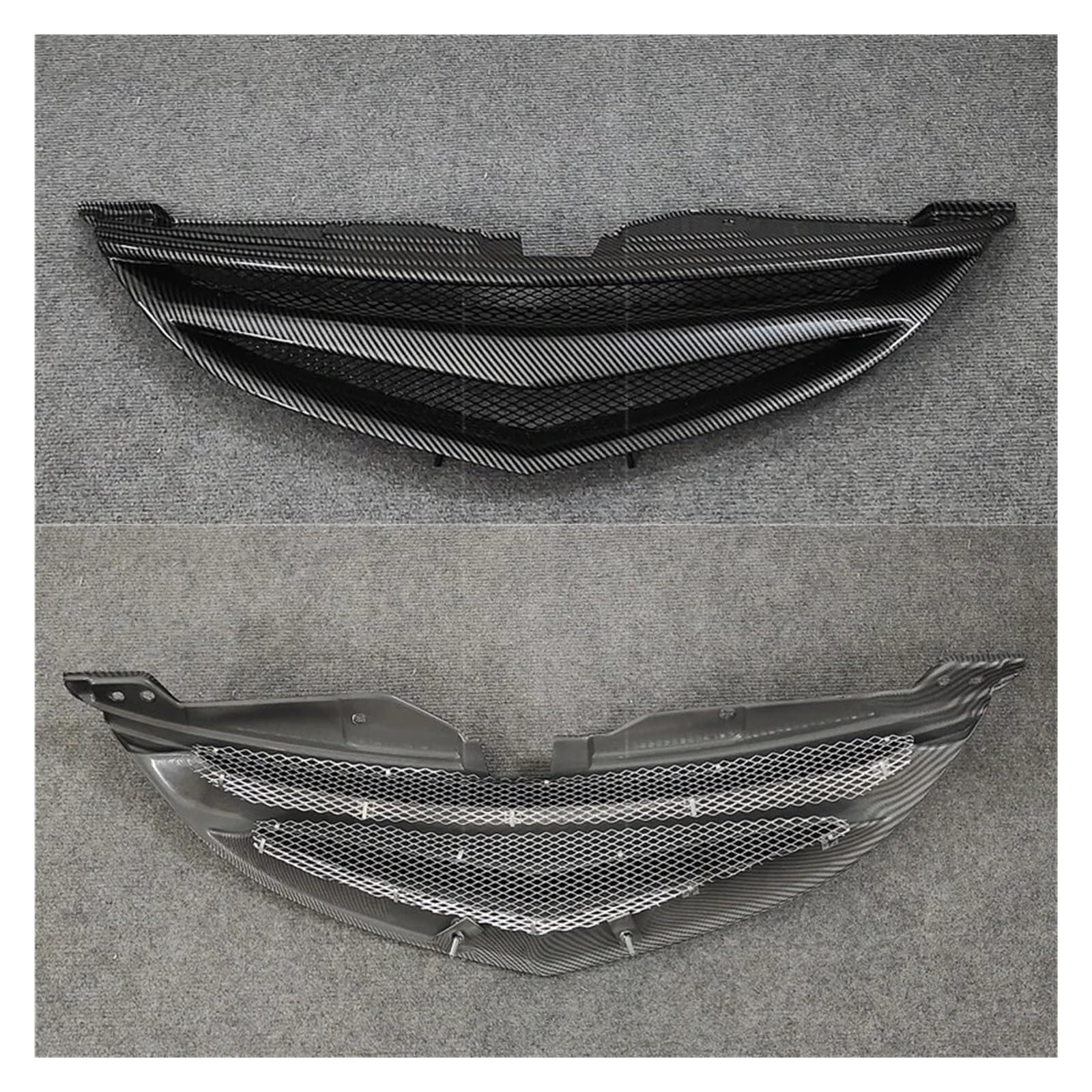 Front Kühlergrille Für Front Stoßstange Auto Grille Für Mazda 6 Dekorative Abdeckung ABS Carbon Faser ALTE Mesh Abdeckung Racing Grills Für M6 Refit 2009 2010-2013 Auto Front Gitter(Kohlefaser-Optik) von Drkxdt