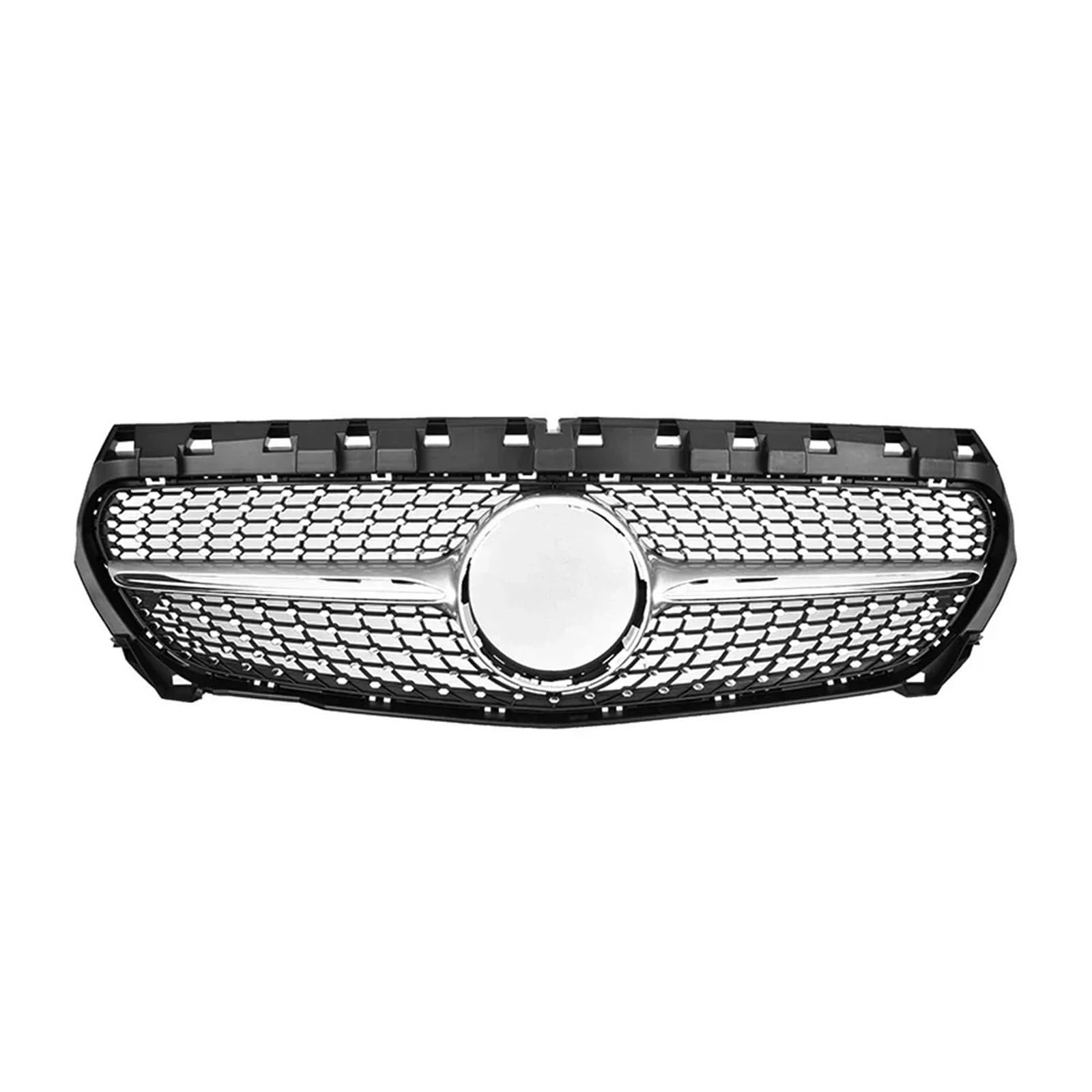 Front Kühlergrille Für Für Benz Für CLA-Klasse Für W117 2013-2019 Für CLA180 Für CLA200 Für CLA250 Für CLA45 Kühlergrill Chrom Diamanten Stoßstange Grille Auto Front Gitter(Diamonds-Silver) von Drkxdt