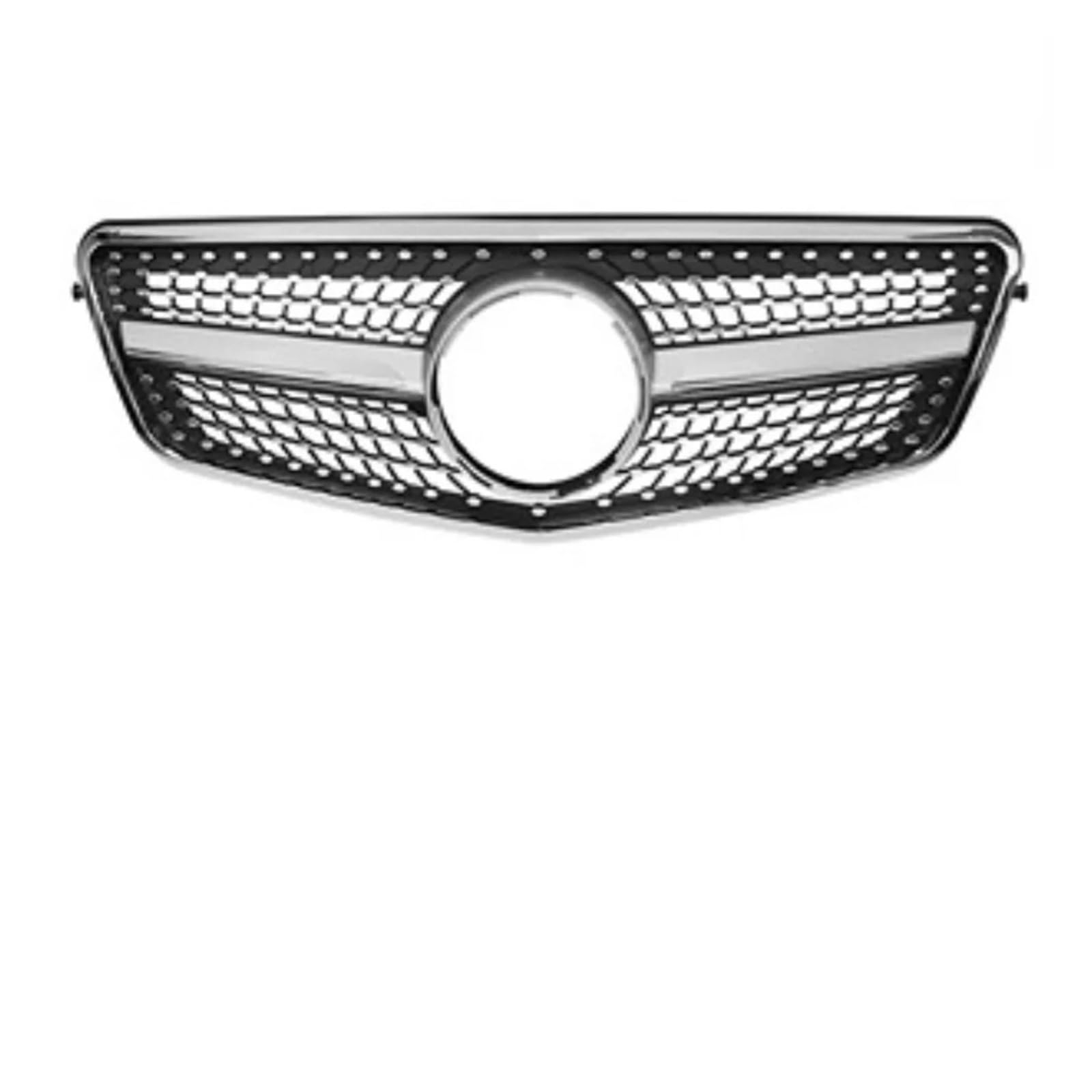 Front Kühlergrille Für Für Benz Für E-Klasse Für W212 Für E200 Für E250 Für E300 Für E350 Für E400 Für E550 Frontschürze Grille Racing Hood Grill Abdeckung Auto Front Gitter(Black Silver) von Drkxdt