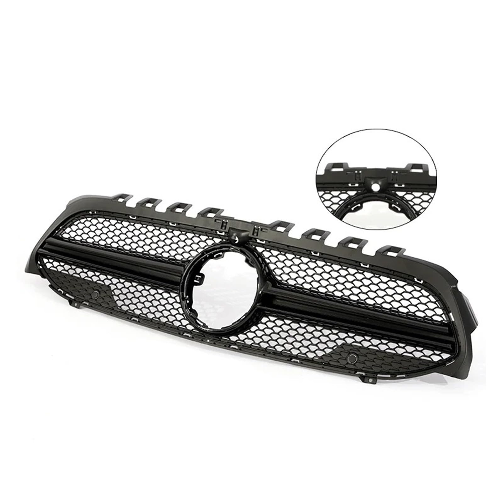 Front Kühlergrille Für Für Benz Für EINE Klasse Für V177 Für W177 2019 2020 2021 2022 Frontschürze Für A35 Für A45 Schwarz Chorme Grille Für A200 Für A180 Auto Front Gitter(AMG Black W Cam) von Drkxdt