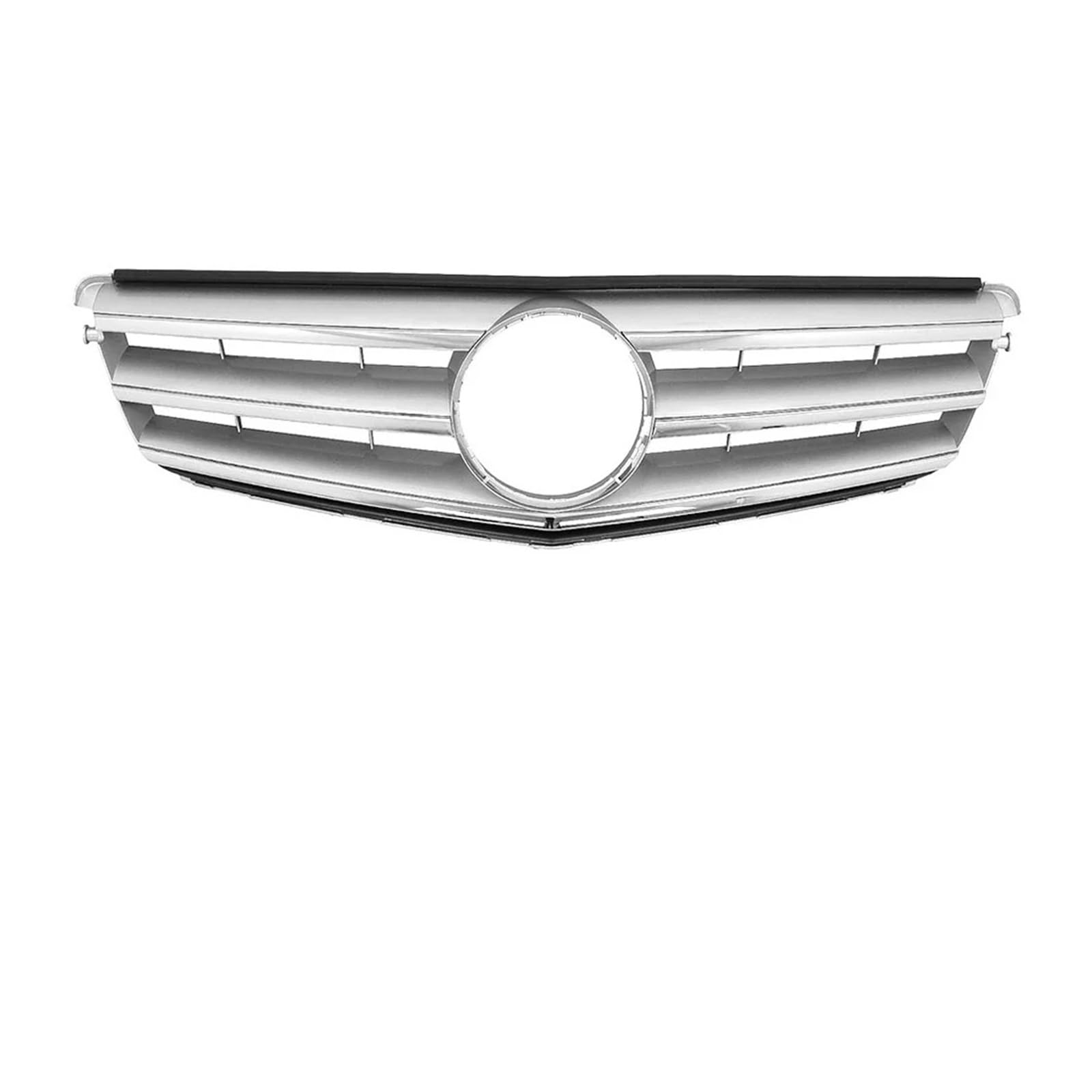 Front Kühlergrille Für Für W204 Kühlergrill Für Benz Für C-Klasse Für C204 Für S204 Für C180 Für C200 Für C250 Für C300 Für C350 Frontstoßstange Grille Auto Front Gitter(Sport-Chrome Silver) von Drkxdt