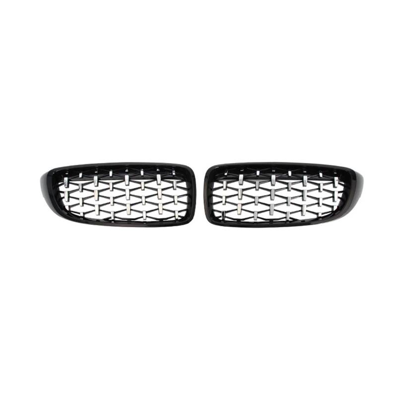 Front Kühlergrille Für M4 Für M3 Für 4 Serie Racing Grill Für F32 Für F33 Für F36 Für F80 Für F82 Für F83 Frontschürze Diamant Form Styling Auto Front Gitter(Black Silver) von Drkxdt