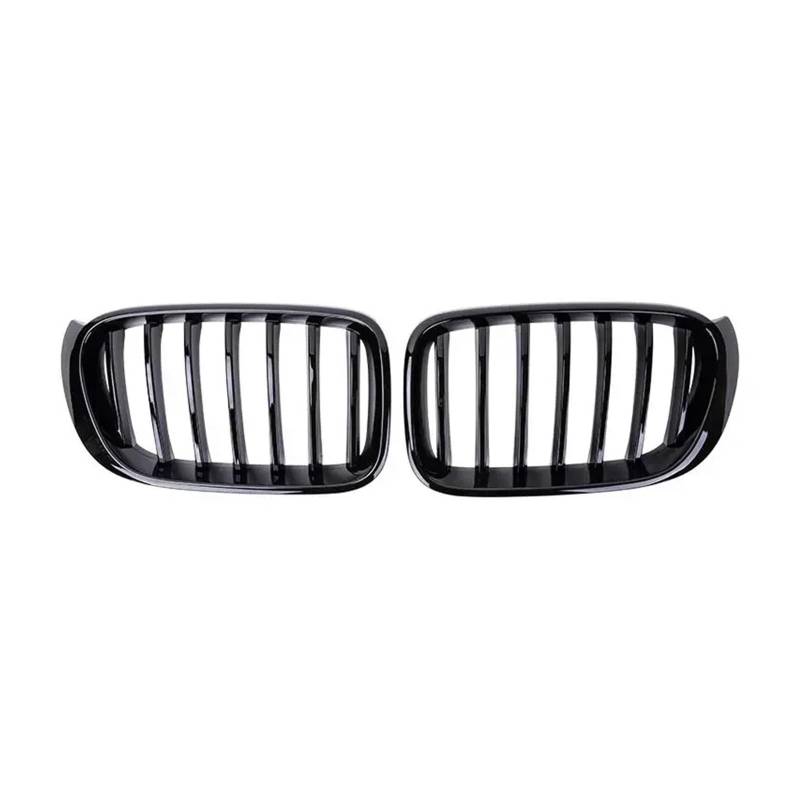 Front Kühlergrille Für X3 Für X4 Für F25 Für F26 Auto Vorderen Stoßfänger Grill Niere Racing Grill 2014-2017 Glänzend Schwarz Single Line Lamellen Gitter Zubehör Auto Front Gitter von Drkxdt