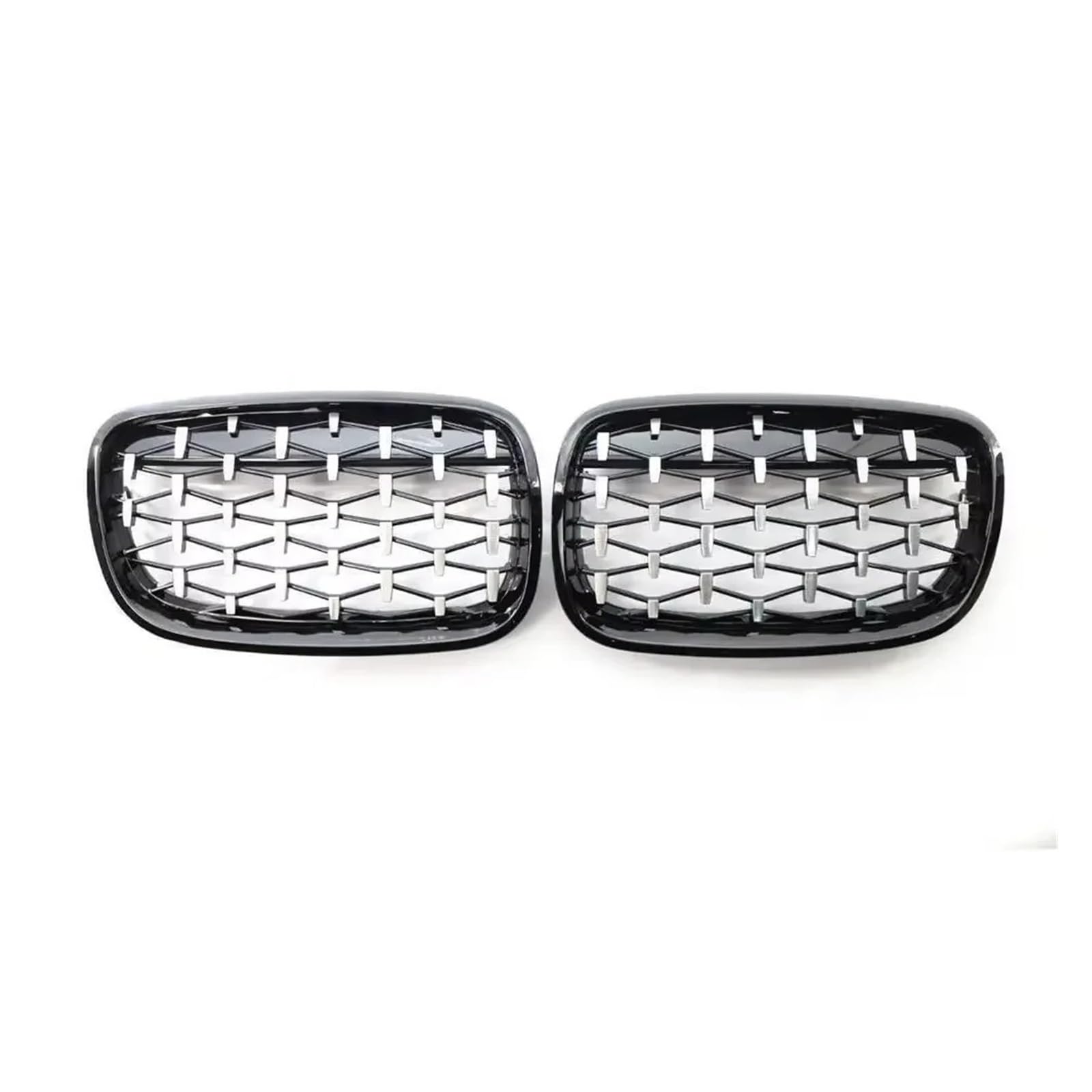 Front Kühlergrille Für X5 Für E70 Für X6 Für E71 2007 2008 2009 2010 2011 2012 2013 Auto Kühlergrill Vorne Niere Grill Diamant Stil Chrom Schwarz Auto Front Gitter(Black Frame) von Drkxdt