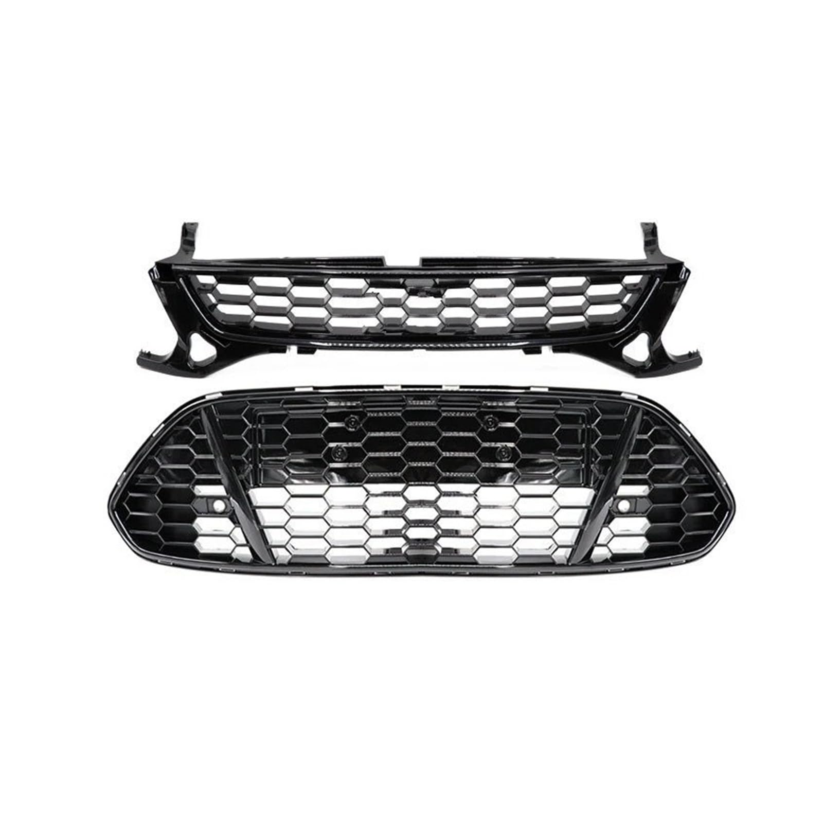 Front Kühlergrille Honeycomb Mesh Front Kühlergrill Vorne Oberen Unteren Grill Fit Für Ford Für Mondeo 2011 2012 2013 Für MK4 Auto Front Gitter(Front and Lower) von Drkxdt