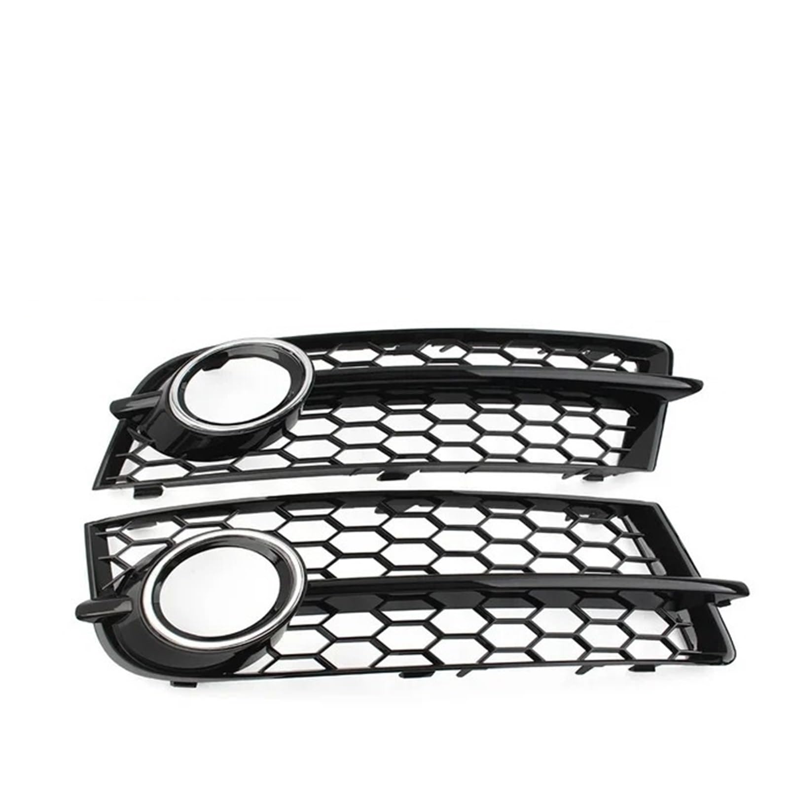 Front Kühlergrille Honeycomb Mesh HEX Auto Nebel Lampe Grille Für TT Für 8J 2006-2014 Front Stoßstange Licht Grill Abdeckung Außen Autos Zubehör Werkzeuge Auto Front Gitter(Chrome Silver) von Drkxdt