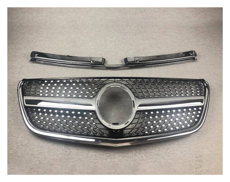 Front Kühlergrille Kühlergrill Stoßstange Einlass Grill Gitter Für Für Benz Für Vito Für V Für W447 2015 2016 2017 2018 2019 2020 2021 2022 2023 Kit Auto Front Gitter(VITO Silver1) von Drkxdt