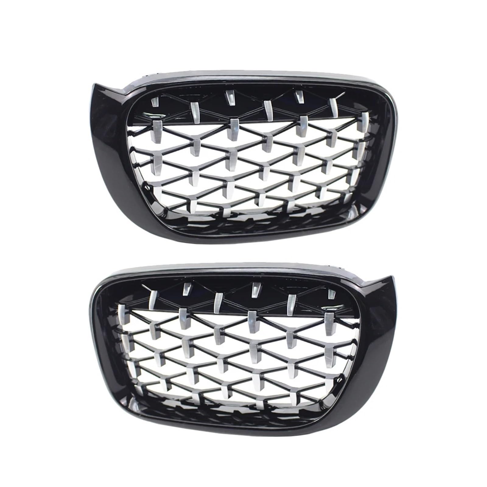 Front Kühlergrille Niere Vorne Diamant Grill Schwarz/Chrom Für X3 Für F25 Facelift Für X4 Für F26 2014 2015 2016 2017 Auto Styling Zubehör Auto Front Gitter(Schwarz) von Drkxdt