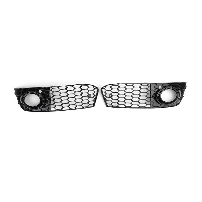 Front Kühlergrille Paar Honeycomb Mesh Nebelscheinwerfer Offener Lüftungsgitter-Einlass Für A4 Für B8 2009 2010 2011 2012 Auto Front Gitter von Drkxdt