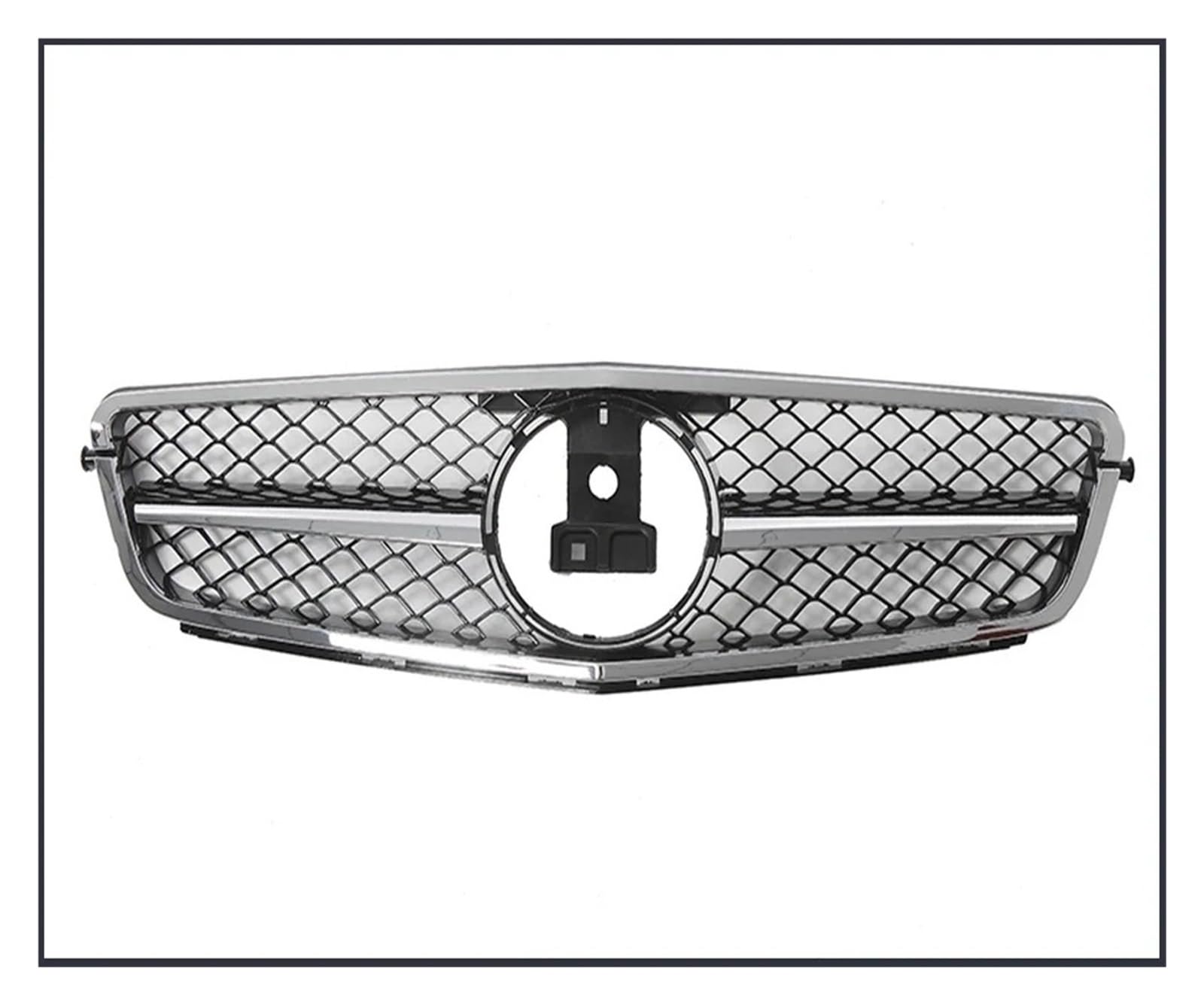 Front Kühlergrille Renngrills Für Für Benz Für C-Klasse Für W204 2008 2009 2010–2014 Für C180 Für C250 Für C350 Frontstoßstangengrill Kühlergrill Auto Front Gitter(AMG Chrome) von Drkxdt