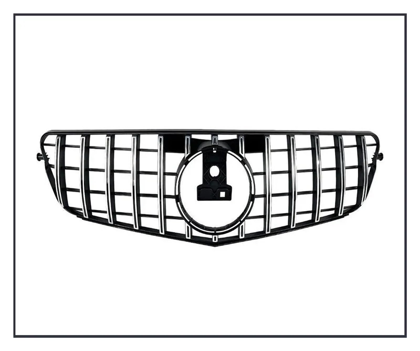 Front Kühlergrille Renngrills Für Für Benz Für C-Klasse Für W204 2008 2009 2010–2014 Für C180 Für C250 Für C350 Frontstoßstangengrill Kühlergrill Auto Front Gitter(GTR Silver) von Drkxdt