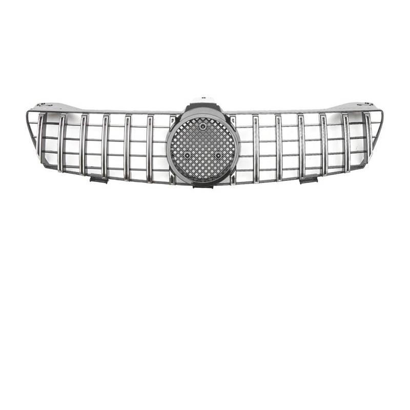 Front Kühlergrille Stoßstangengrill Für Für Benz Für CLS-Klasse Für W219 Für CLS63 Für AMG Für CLS350 Für CLS500 Für CLS550 2005 2006 2007 2008 Obere Gitter Auto Front Gitter(GTR-Chrome Silver) von Drkxdt