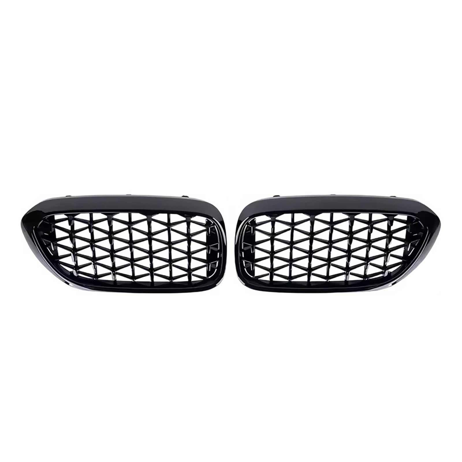 Front Kühlergrille Vordere Nierengitter Für 5er-Serie Für G30 Für G31 Für G38 Für 530i Für 540i Für 550i 2017 2018 2019 2020 Diamant-Stil Doppellamellengitter Auto Front Gitter(Diamond-Glossy Black) von Drkxdt