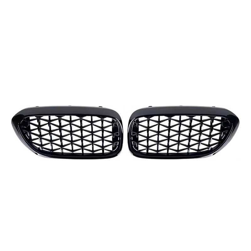 Front Kühlergrille Vordere Nierengitter Für 5er-Serie Für G30 Für G31 Für G38 Für 530i Für 540i Für 550i 2017 2018 2019 2020 Diamant-Stil Doppellamellengitter Auto Front Gitter(Diamond-Glossy Black) von Drkxdt