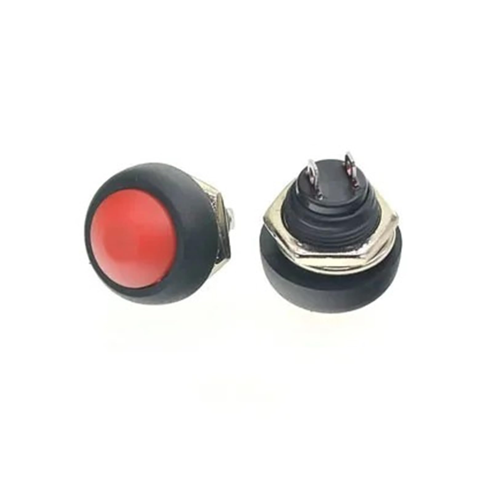 Hauptschalter Fensterheber 1 Stücke 2Pin Mini Schalter 12mm 1A Wasserdichter Schalter Für Pbs33b 12v Momentary Push Button Switch Reset Nicht-verriegelnd Für Pbs-33b Autofenster-Taste(Red 1PCS) von Drkxdt