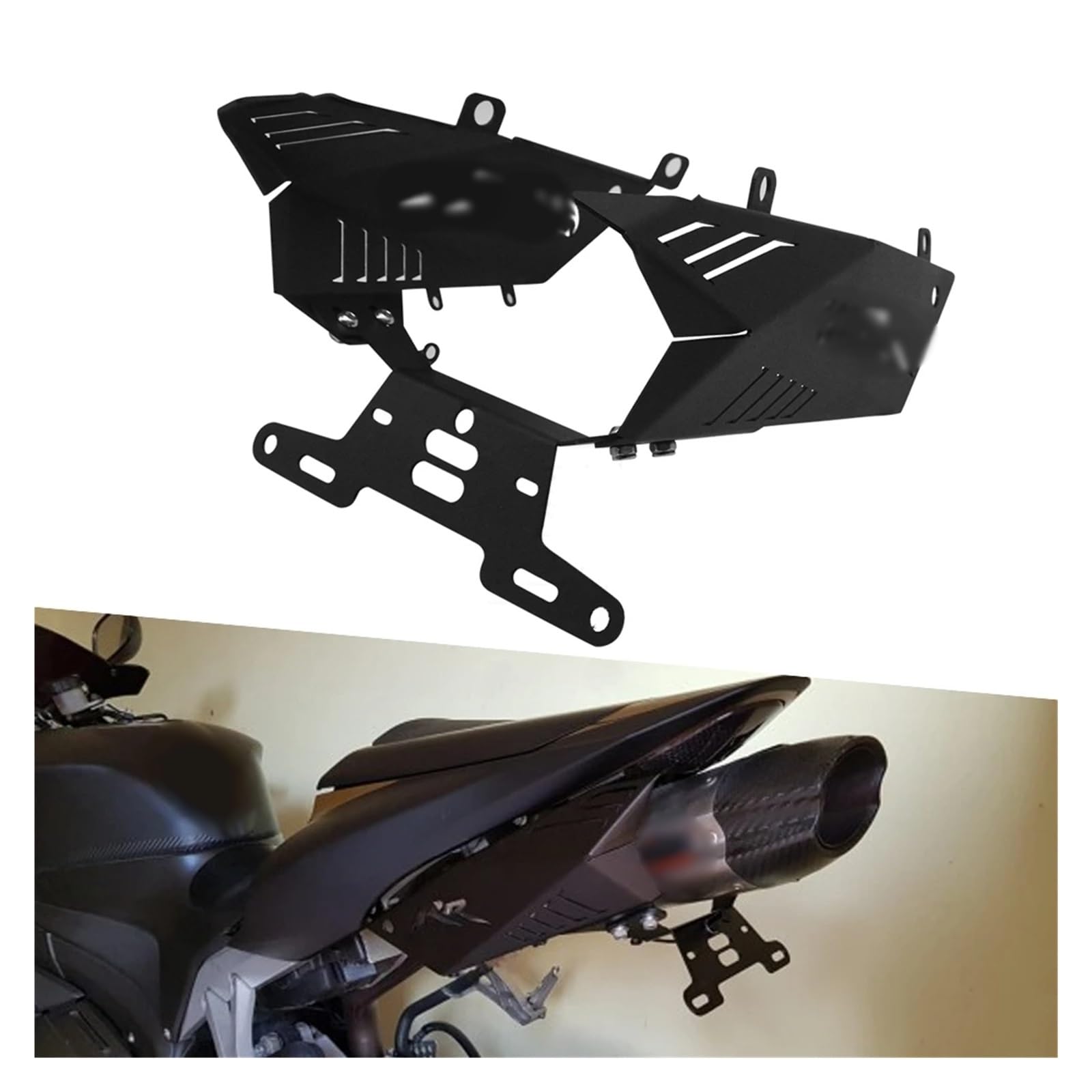 Nummernschildhalter Motorrad Kennzeichenhalter Motorrad Kennzeichen Rahmen Halter Tail Tidy Eliminator Registrierung Halterung Abdeckung Für CBR600RR F5 Für CBR 600 RR 2007-2012 von Drkxdt