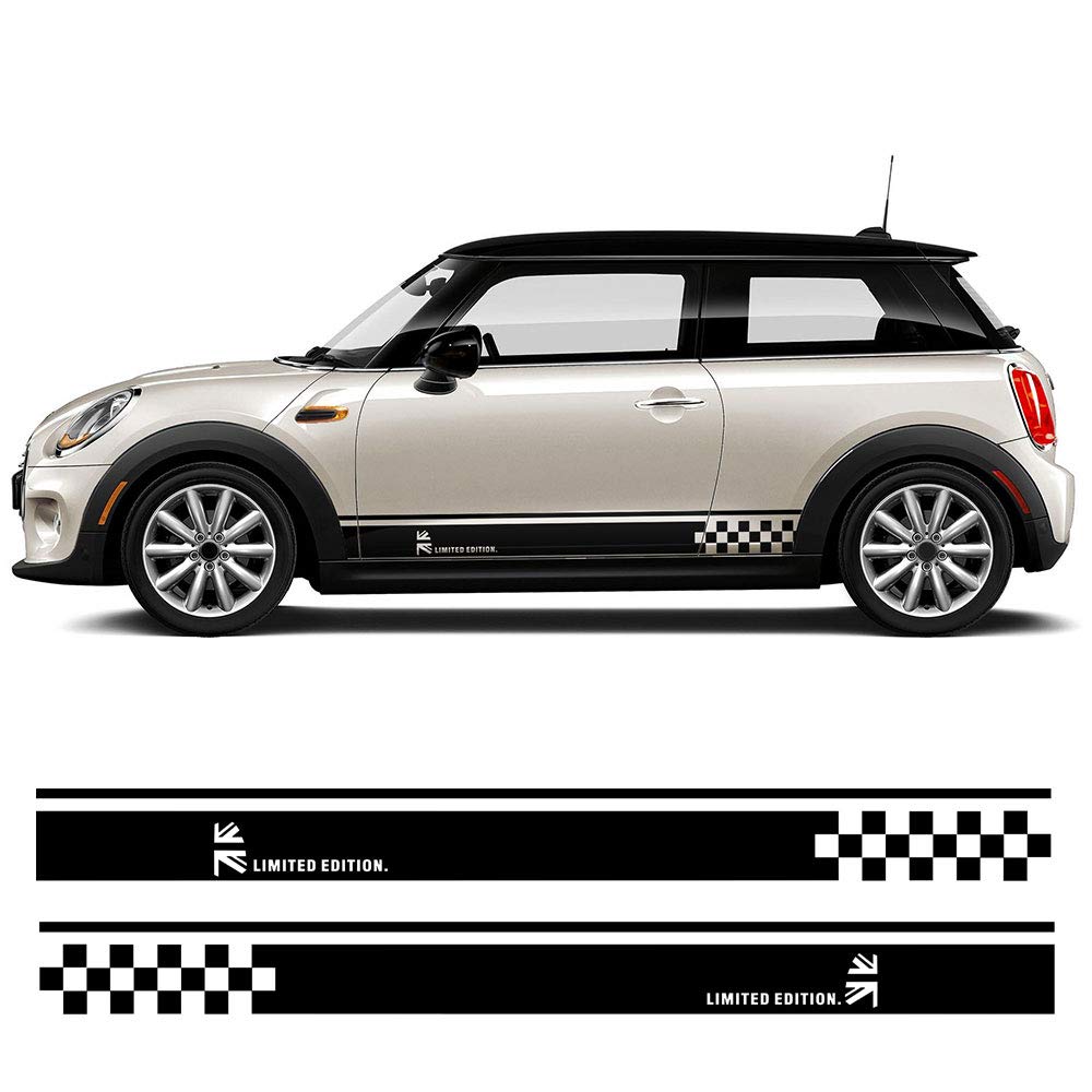 DSYCAR 1 Paar Auto Seitentür Rock Aufkleber Aufkleber Vinyl Auto Aufkleber Zubehör-Styling für Mini Cooper R50 R52 R53 R56 R57 R58 R59 F55 F56 F54 F60 R60 R61 (Rot) von Dsycar