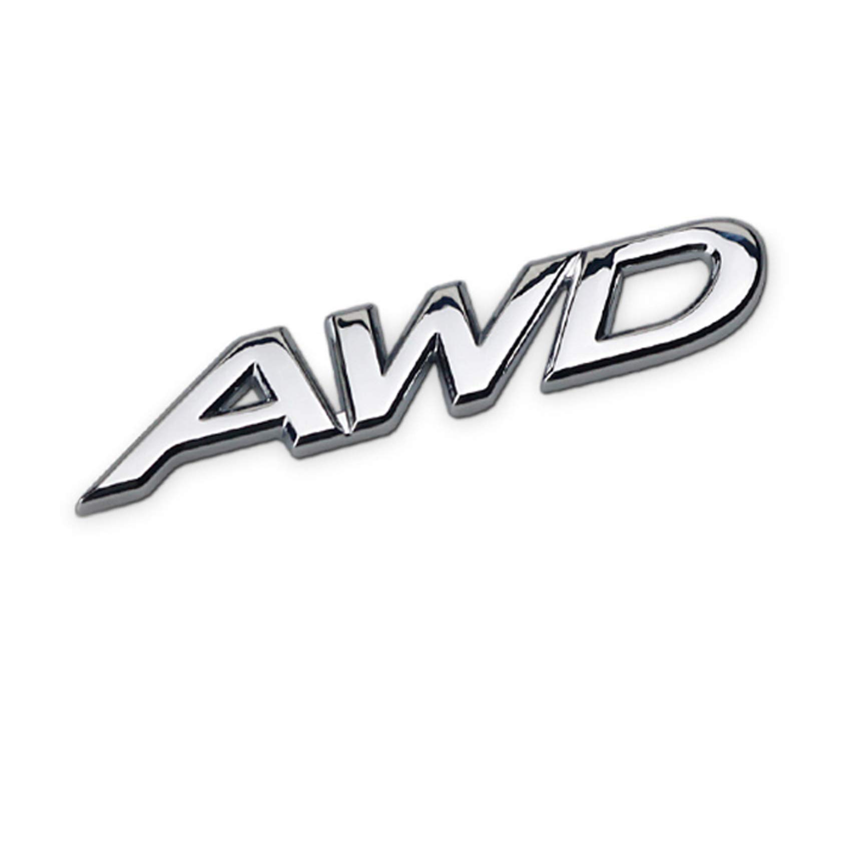 Dsycar 3D-Metall-AWD-Logo-Emblem, Heckklappen-Seitenaufkleber, Auto-Aufkleber, verchromtes Metall-Emblem, AWD-Abzeichen für Allradantrieb, SUV, Off-Road-Heckklappe (Typ 2# AWD) von Dsycar