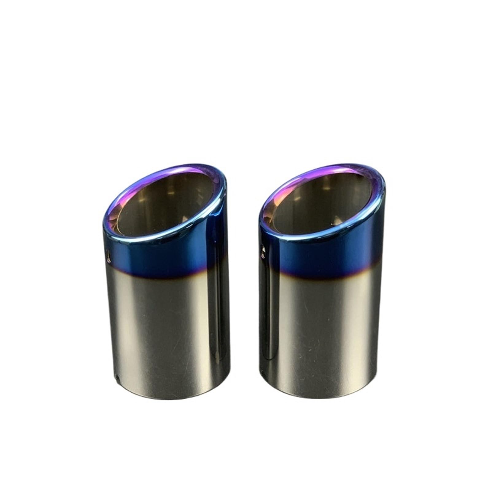 Auspuff Endrohr Für A1 Für A3 Für A4 B8 Für A6 Für Q5 Auto Zubehör 2 Teile/los Auto Auspuff Tip Muffler Rohr Schwanz Hinten Rohr Abdeckung Fall Auspuffspitze(Blue 2piece) von Dtbdfak