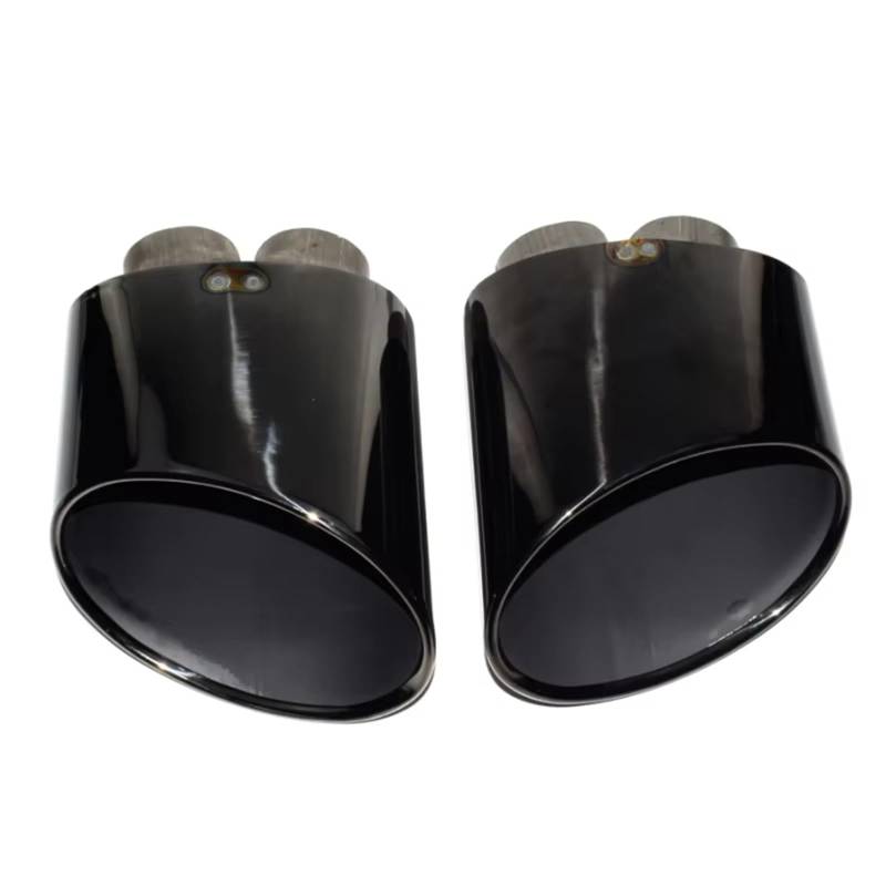 Auspuff Endrohr Für A4 A5 A6 A7 bis RS4 RS5 RS6 RS7 Schalldämpferspitze Endrohr Edelstahl-Auspuffrohr 1 Paar Auspuffspitze Auspuffspitze(Black 2) von Dtbdfak