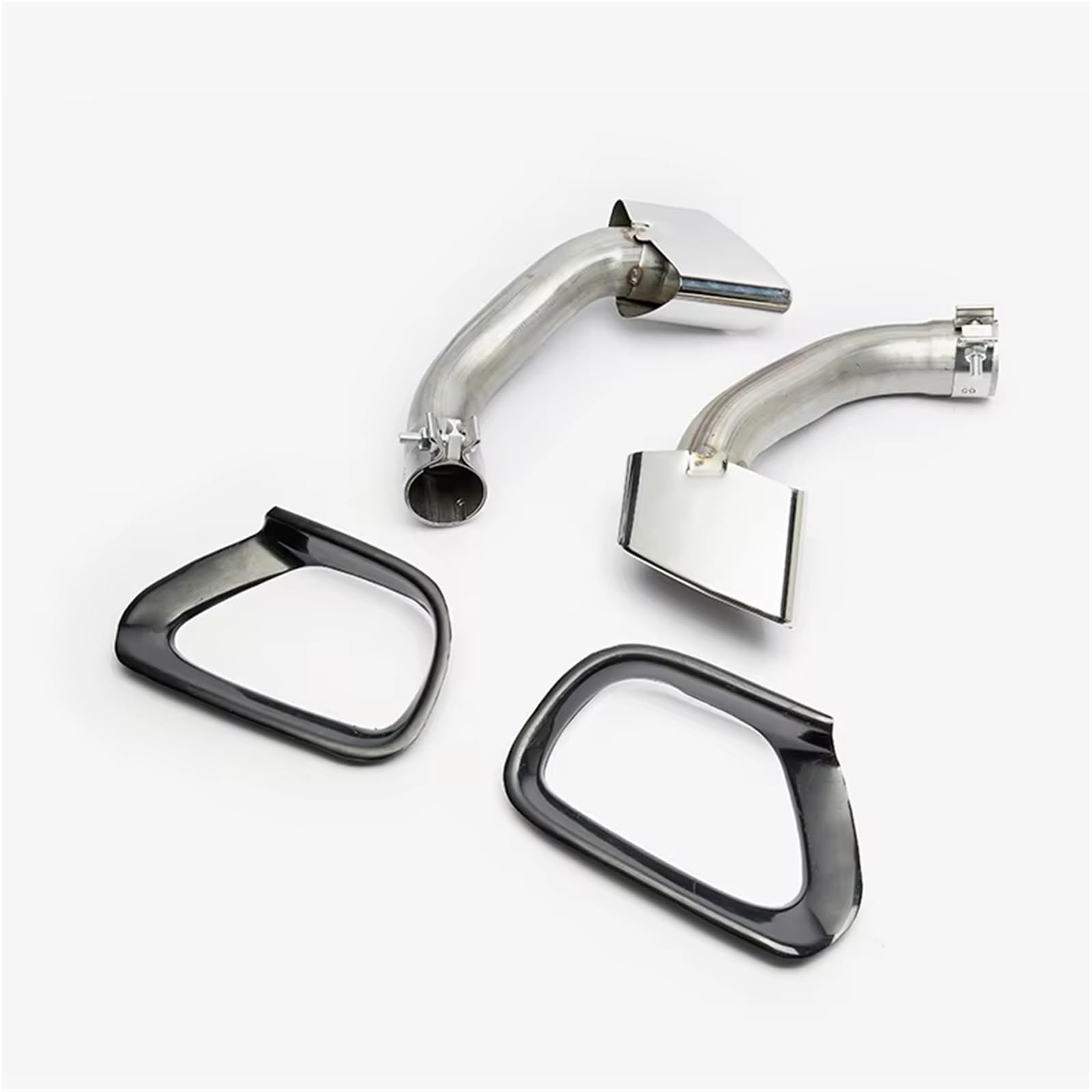 Auspuff Endrohr Für X5 E70 2009–2011, Auto-Auspuffrohr, quadratisch, Schalldämpferspitze, Endrohr, 1 Set Auspuffspitze Auspuffspitze(Silber) von Dtbdfak