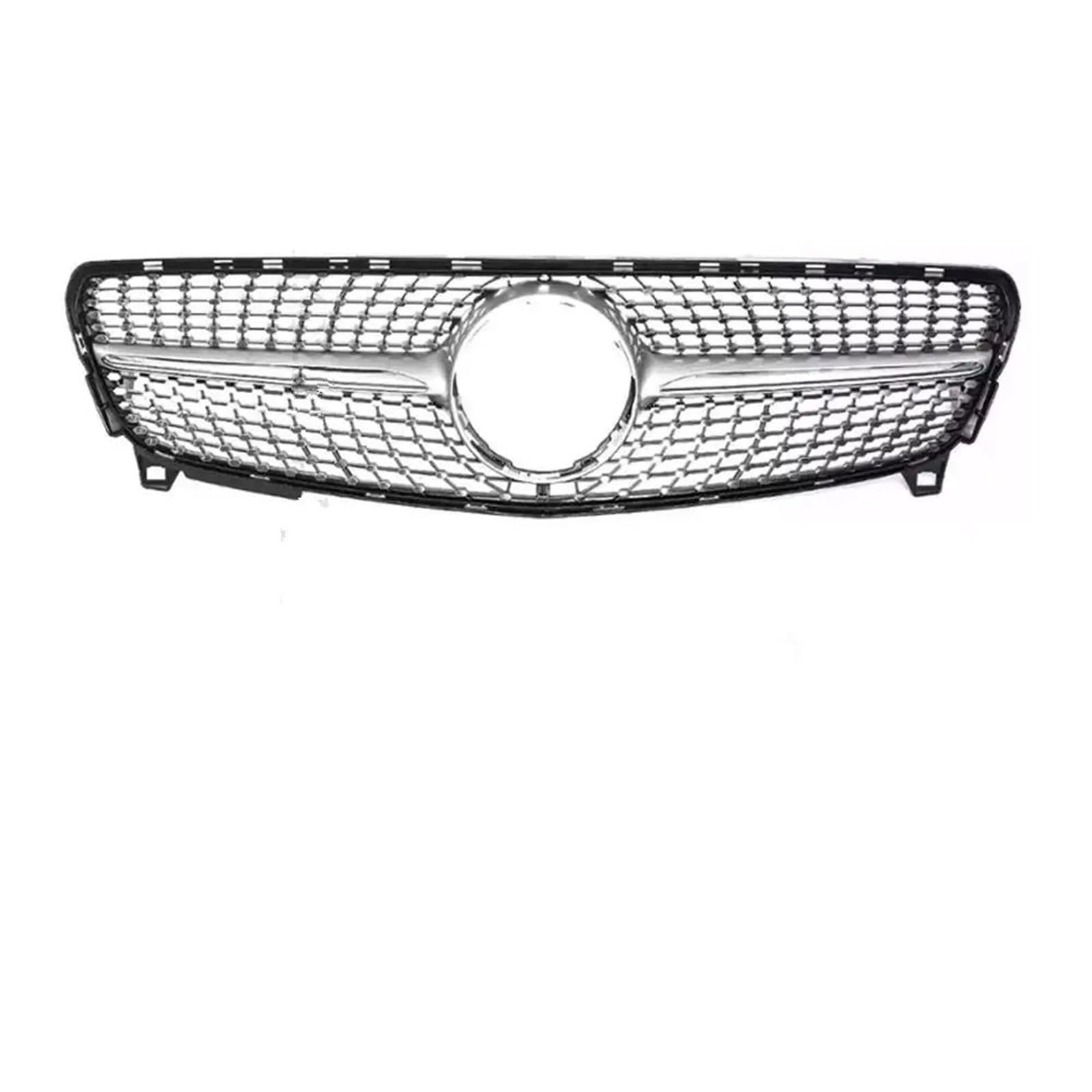 Auto Front Kühlergrille Für A W176 2013 2014 2015 2016 2017 2018 A180 A200 A45 GT Diamant Einlassgitter Frontgrill Renngrill Verkleidung Styling Auto Kühlergrill(Chrome Silver a) von Dtbdfak